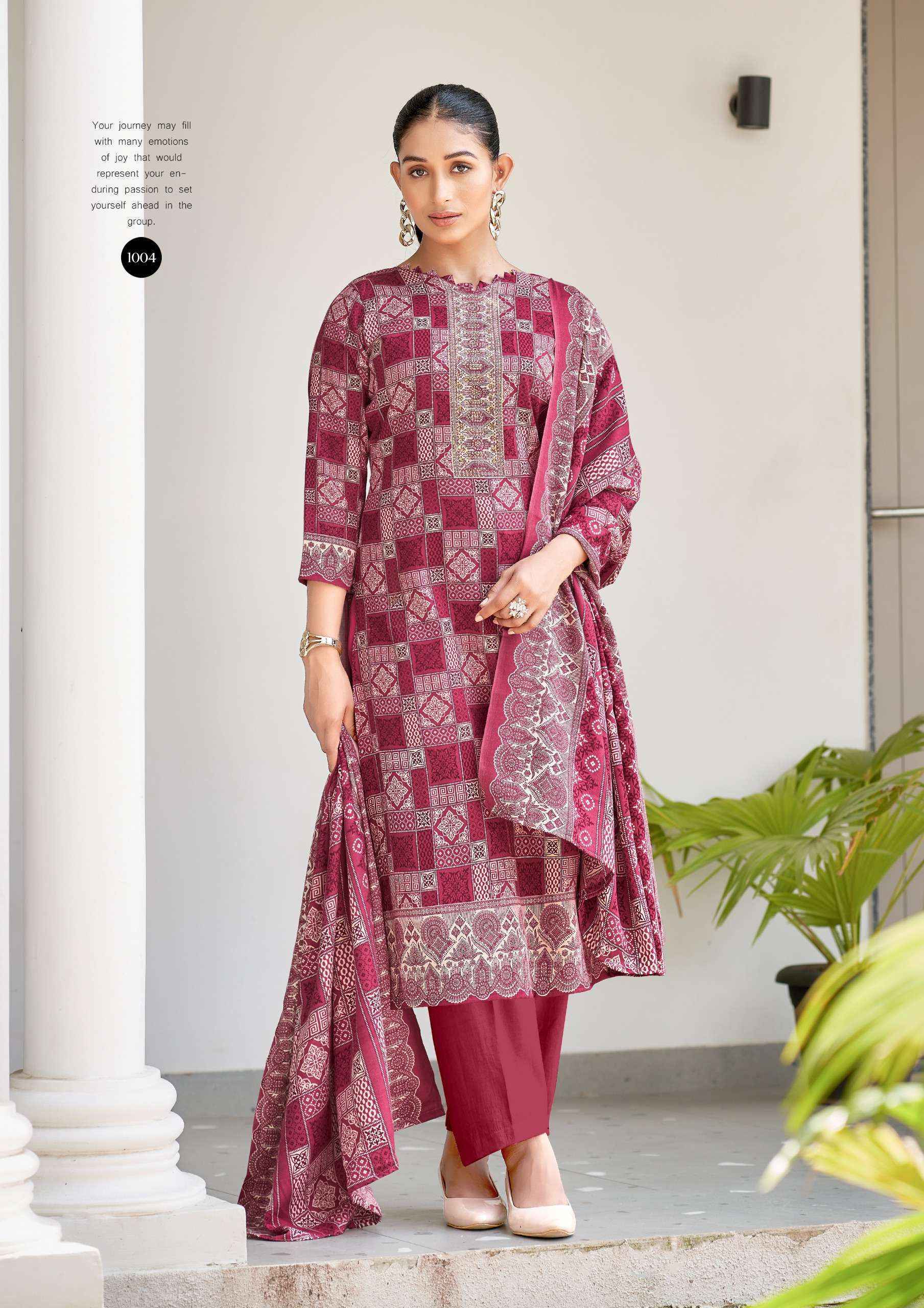 Roli Moli Rangat Pashmina Dress Material (8 pcs Catalogue)