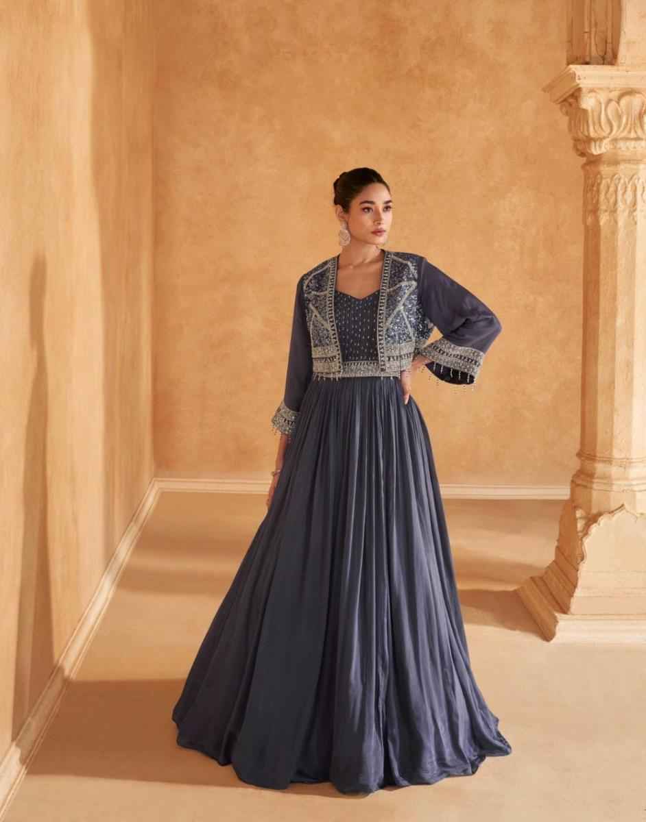 Sayuri Designer Adah Readymde Chinon Dress (3 pcs Catalogue)