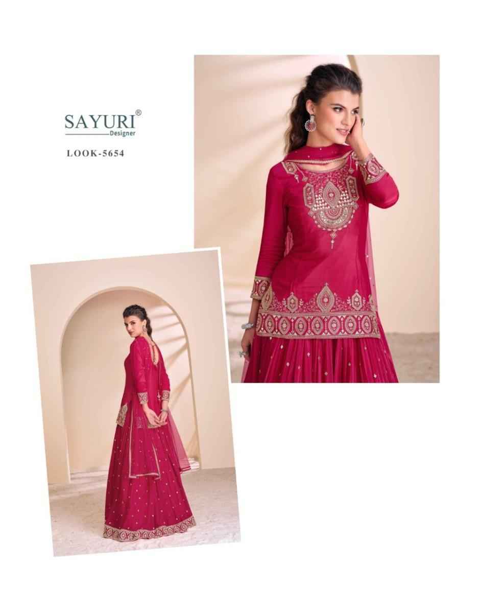 Sayuri Designer Anmol Readymade Real Chinon Silk Dress Wholesale Online ...