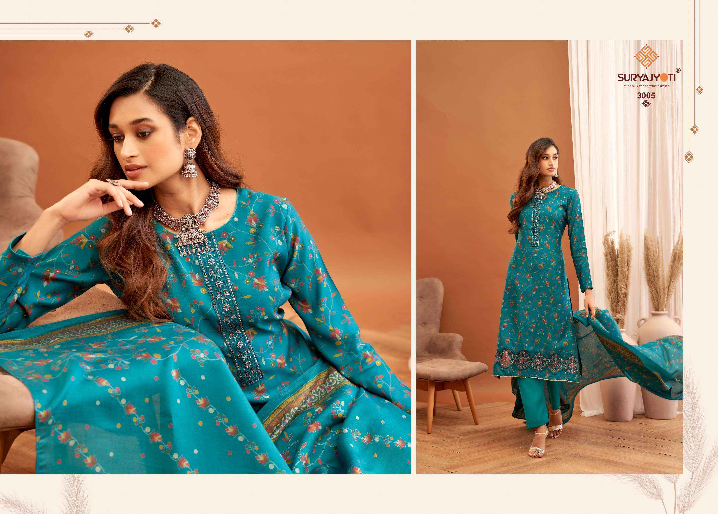 Suryajyoti Kanika Vol-3 Modal Dress Material (6 pcs Catalogue)