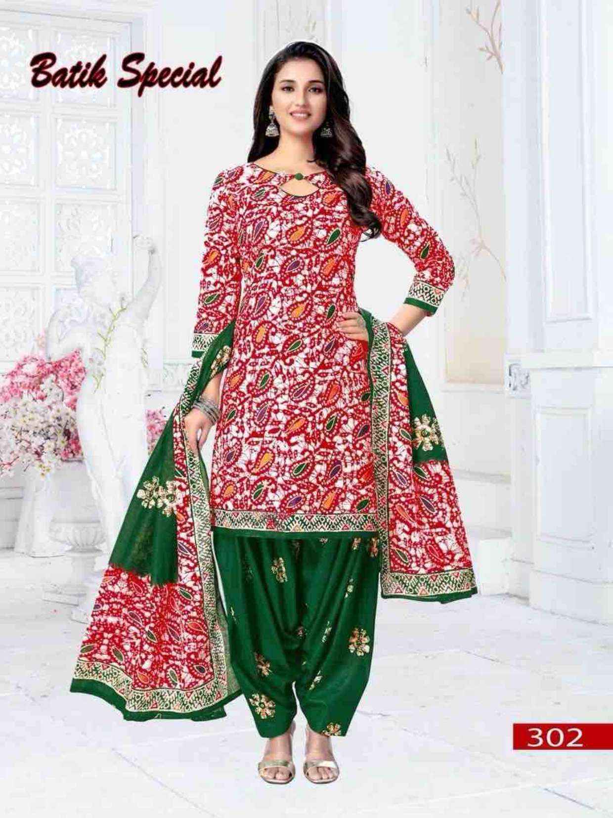 Vandana‎ Creation Batik‎ Special‎ Vol-3 Cotton Dress Material (12 pcs Catalogue)