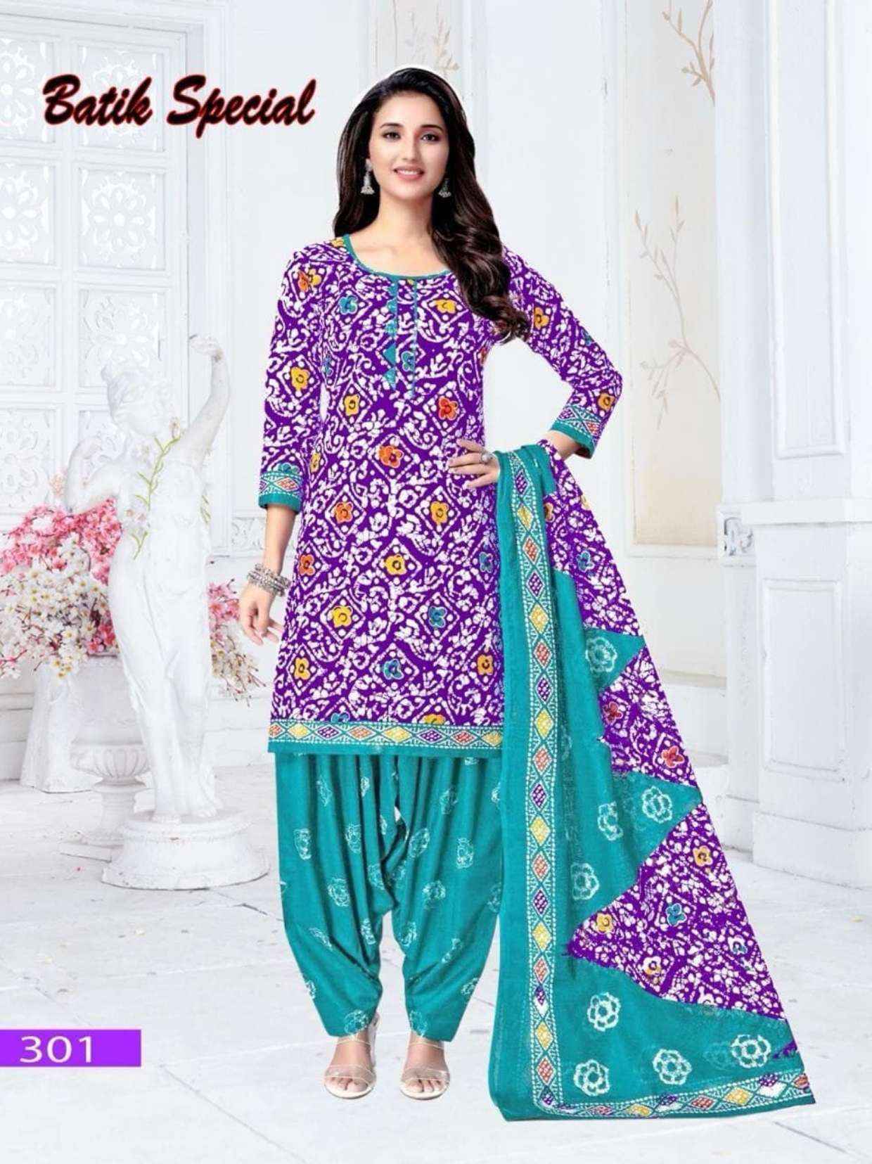 Vandana‎ Creation Batik‎ Special‎ Vol-3 Cotton Dress Material (12 pcs Catalogue)
