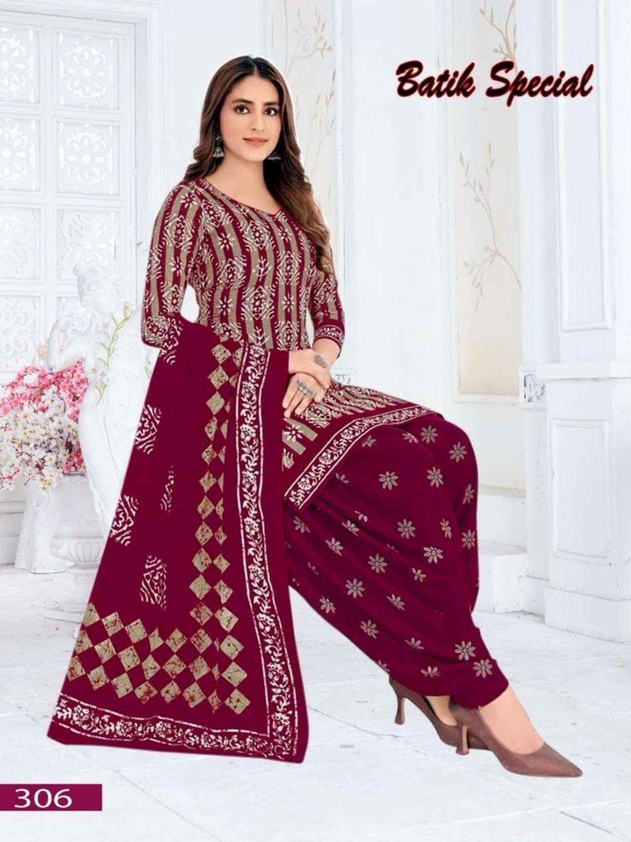 Vandana‎ Creation Batik‎ Special‎ Vol-3 Cotton Dress Material (12 pcs Catalogue)