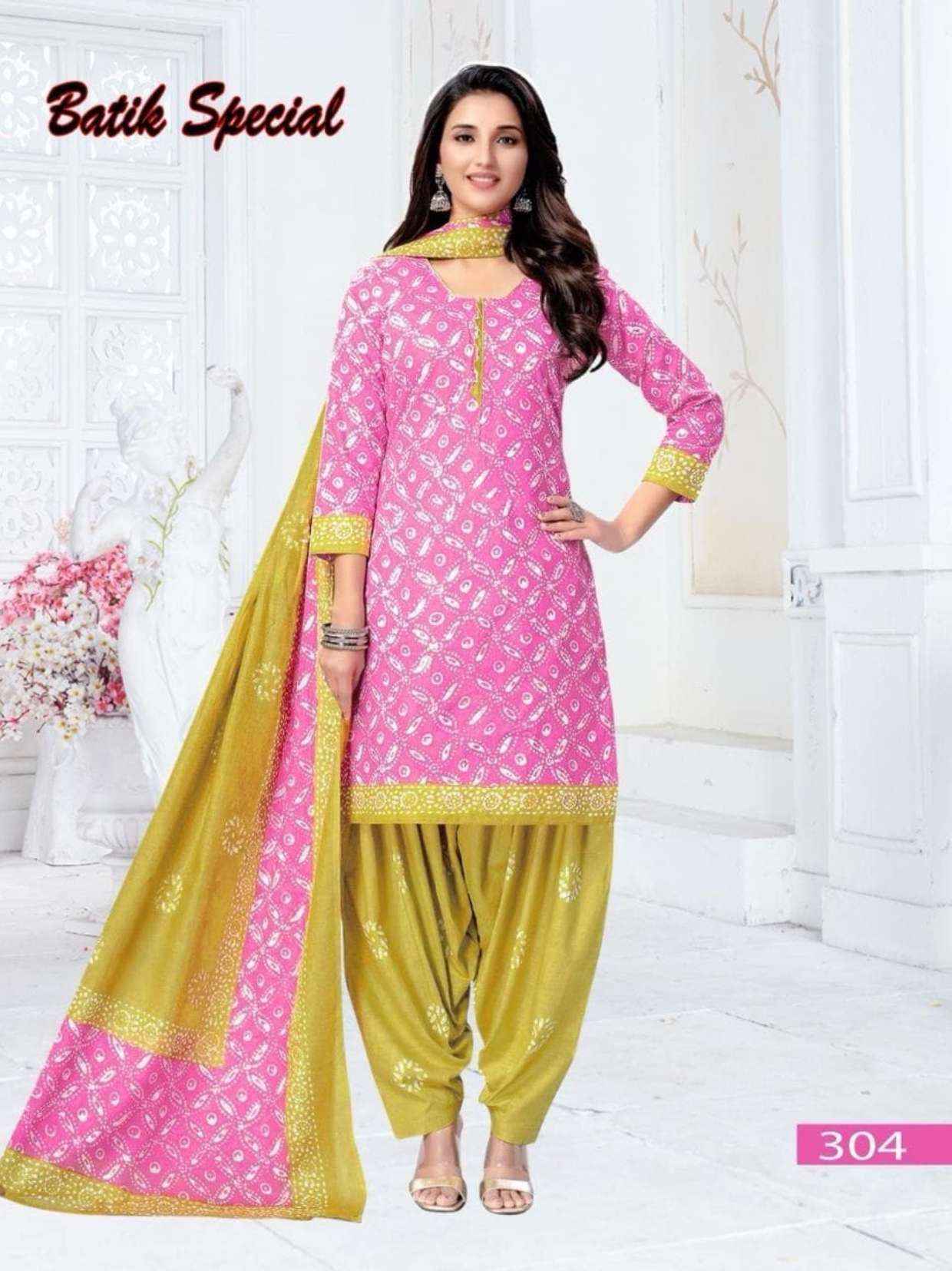 Vandana‎ Creation Batik‎ Special‎ Vol-3 Cotton Dress Material (12 pcs Catalogue)