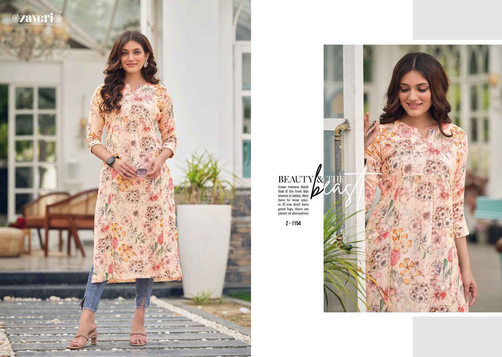Zaveri Queen Heavy Linen Kurti (3 pcs Catalogue)