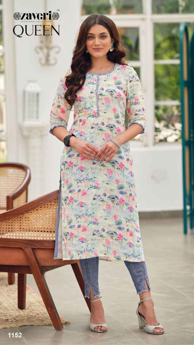 Zaveri Queen Heavy Linen Kurti (3 pcs Catalogue)