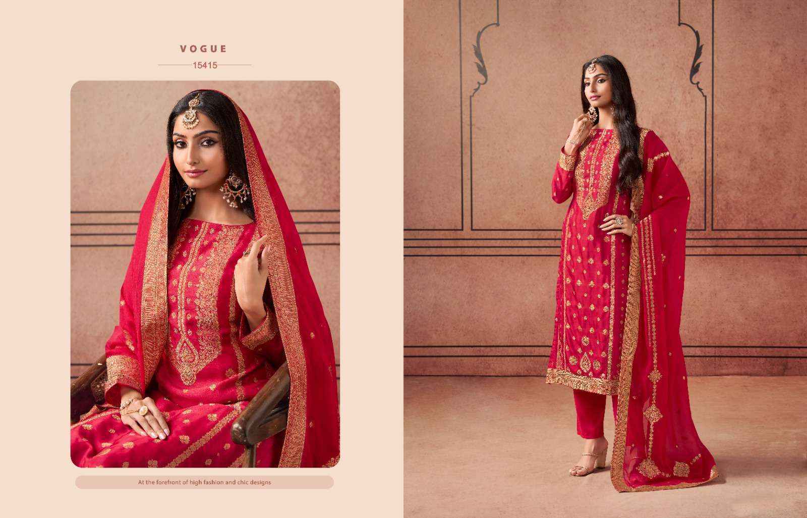 Zisa Aurum Silk Jacquard Dress Material (5 pcs Catalogue)