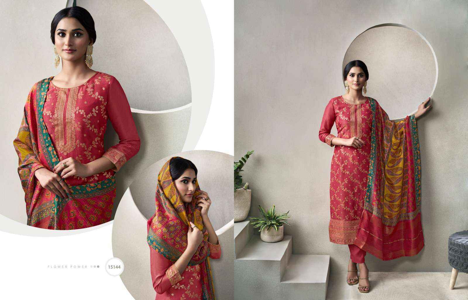 Zisa Glory Jacquard Dress Material (4 pcs Catalogue)