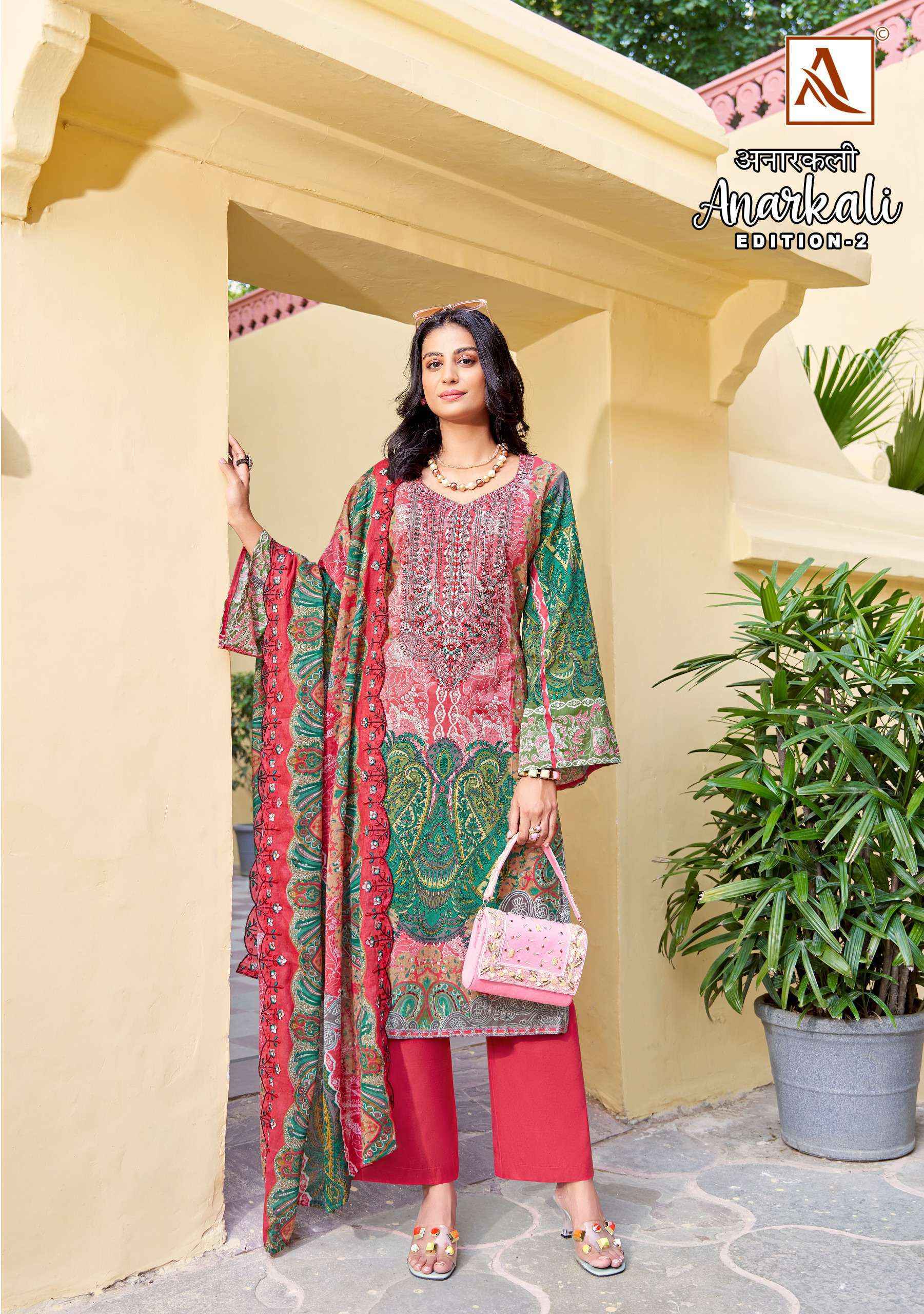 Alok Anarkali Edition 2 Cotton Dress Material 8 pcs Catalogue