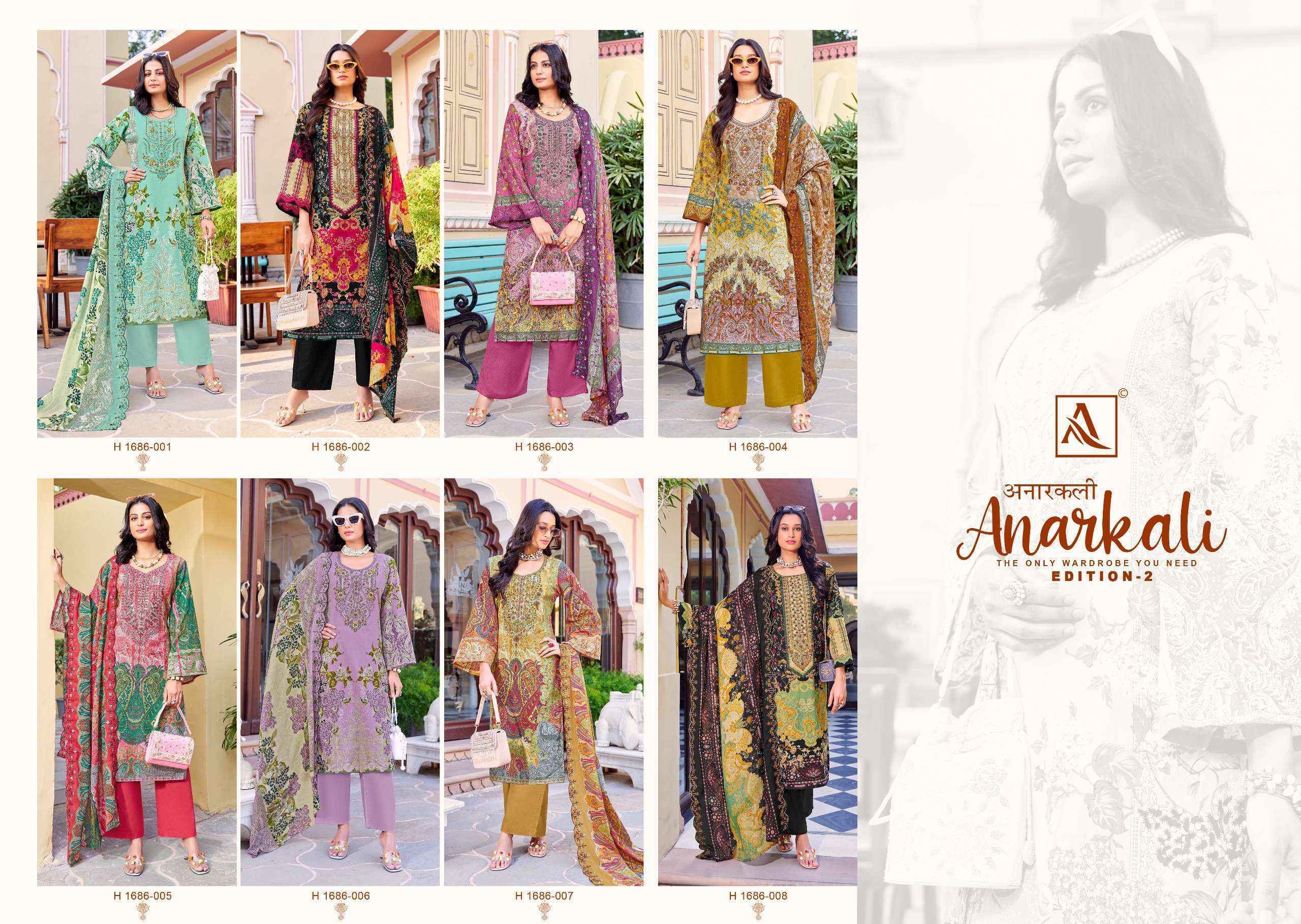 Alok Anarkali Edition 2 Cotton Dress Material 8 pcs Catalogue