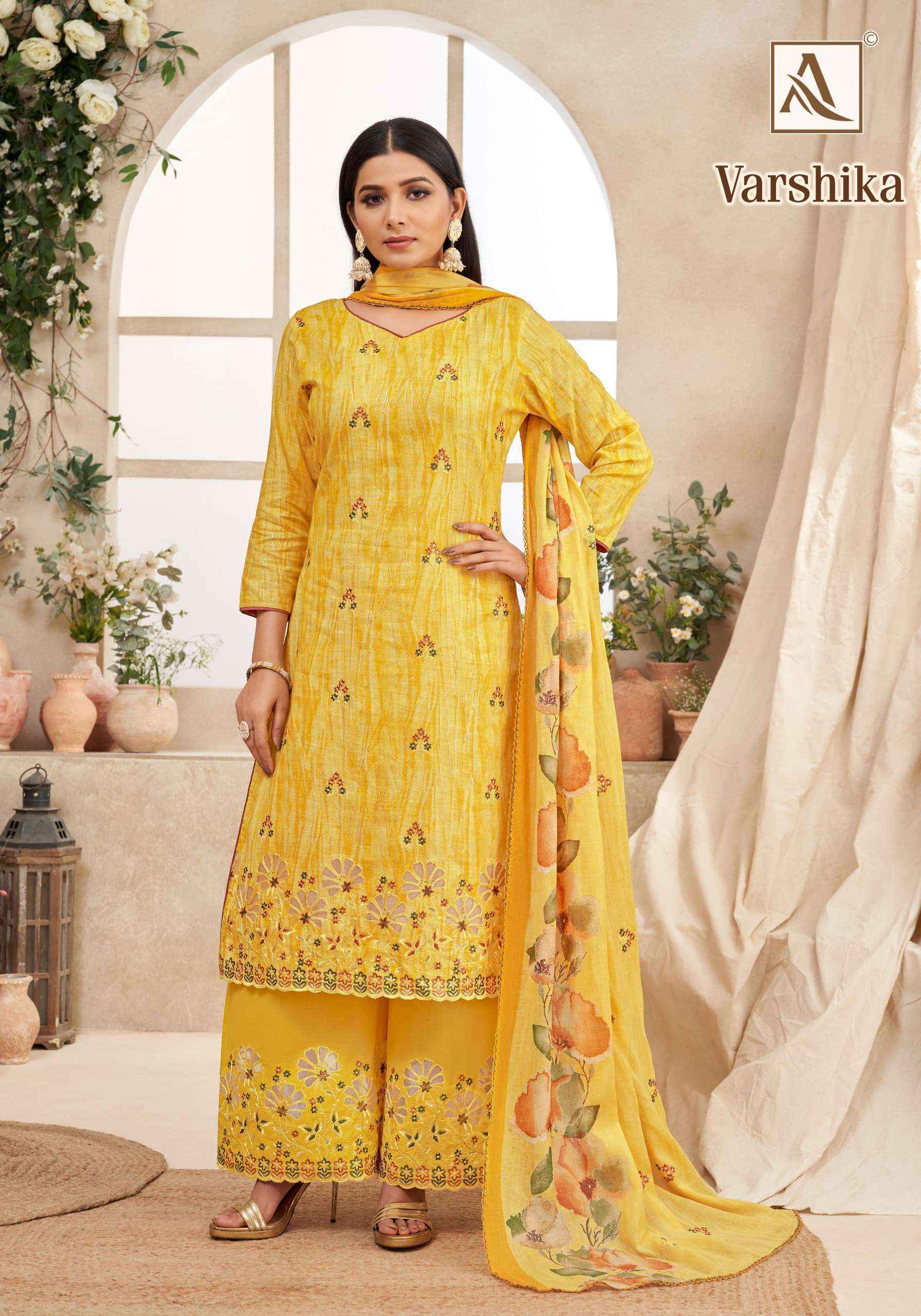 Alok Varshika Camric Cotton Dress Material 6 pcs Catalogue