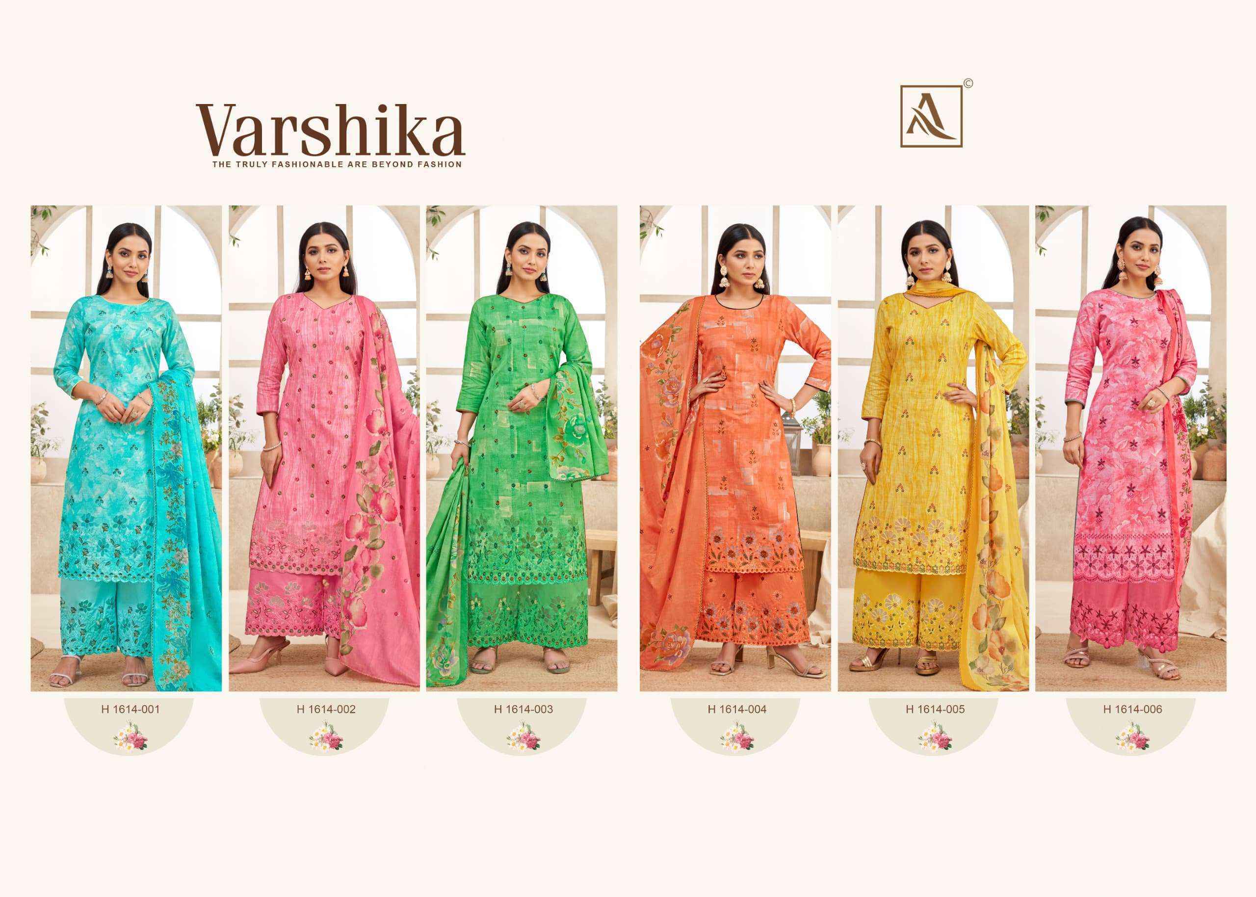 Alok Varshika Camric Cotton Dress Material 6 pcs Catalogue