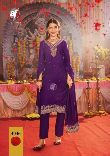 Anju Fabrics Palki Vol-4 Muslin Readymade Suit (6 pcs Catalogue)