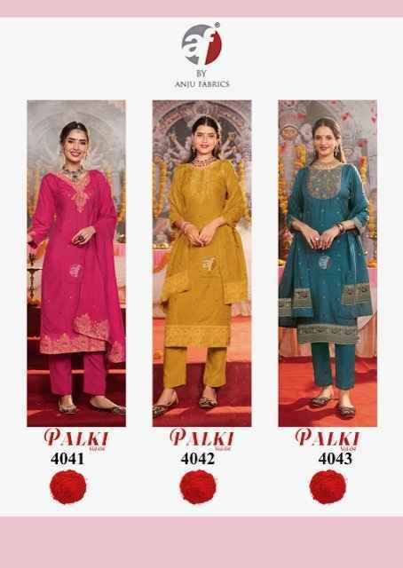 Anju Fabrics Palki Vol-4 Muslin Readymade Suit (6 pcs Catalogue)