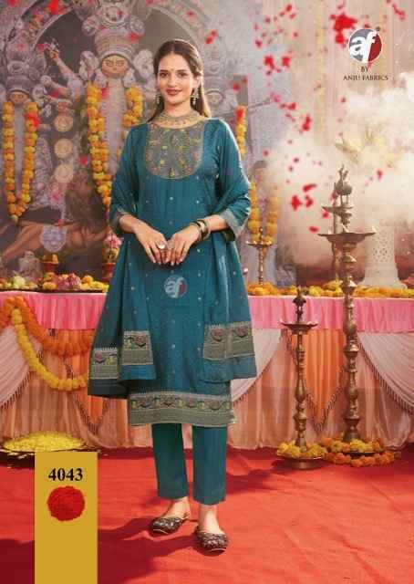 Anju Fabrics Palki Vol-4 Muslin Readymade Suit (6 pcs Catalogue)