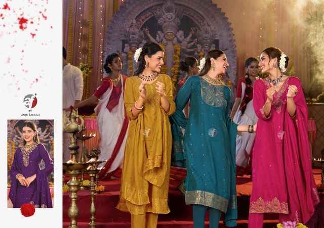 Anju Fabrics Palki Vol-4 Muslin Readymade Suit (6 pcs Catalogue)
