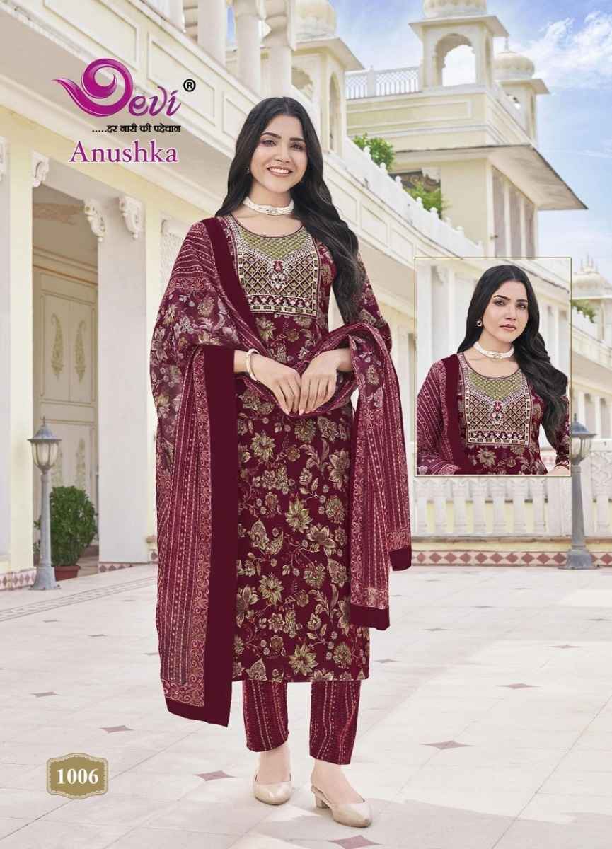 Devi Anushkha Rayon Print Readymade Suit (8 pcs Catalogue)