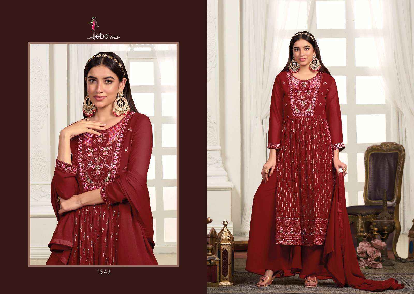 Eba Lifestyle Inayat Readymade Blooming Georgette Dress 4 pcs Catalogue