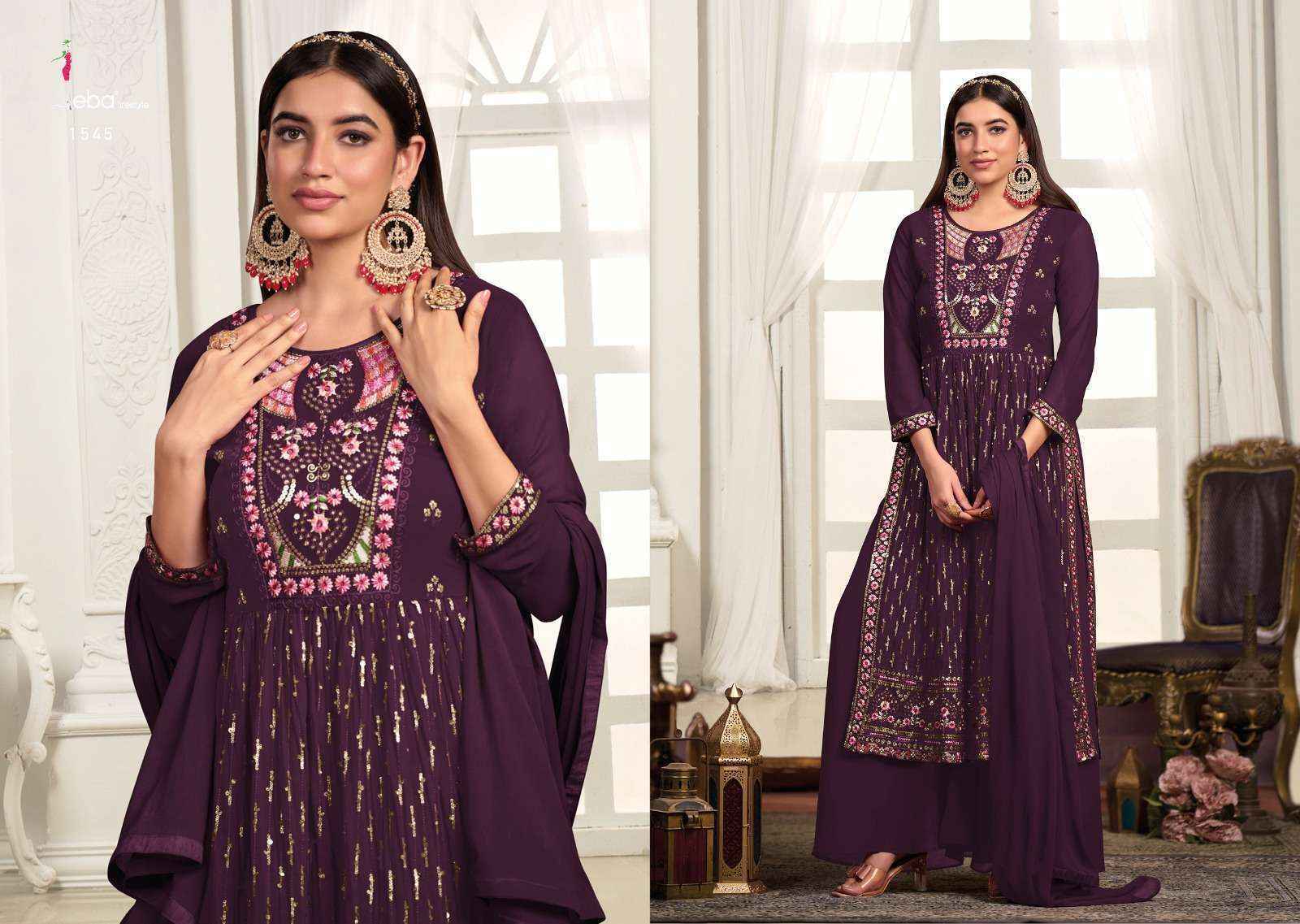 Eba Lifestyle Inayat Readymade Blooming Georgette Dress 4 pcs Catalogue