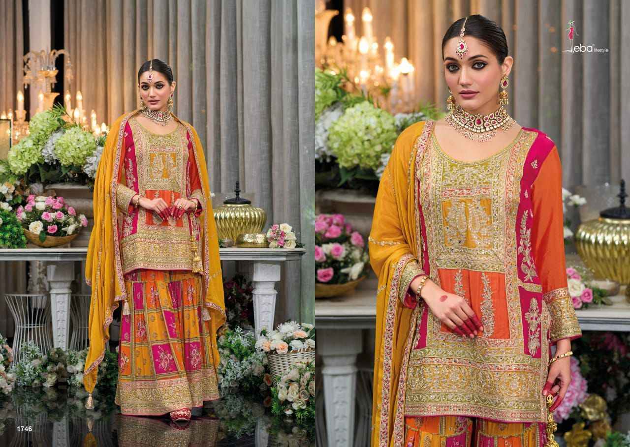 Eba Lifestyle Rang Readymade Chinon Dress (2 pcs Catalogue)