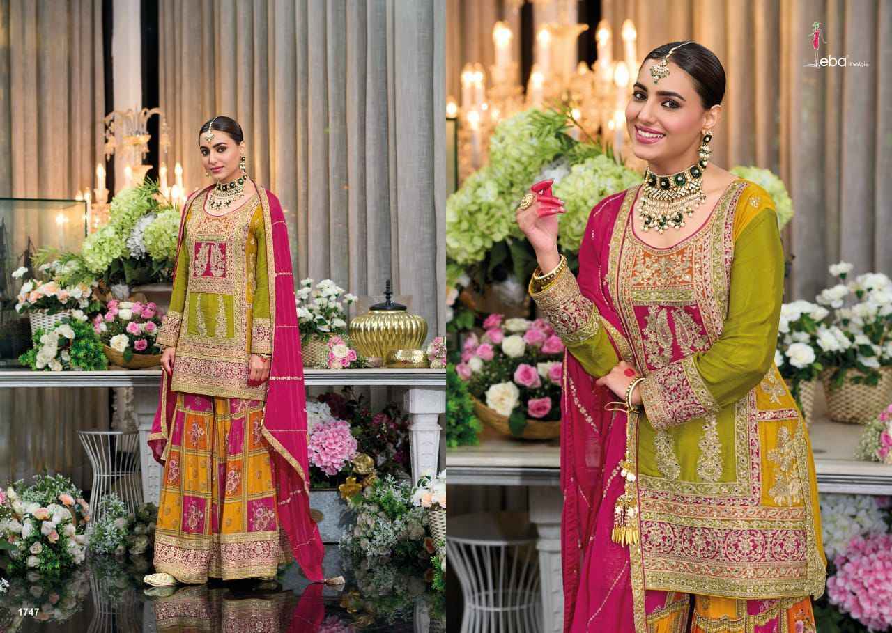 Eba Lifestyle Rang Readymade Chinon Dress (2 pcs Catalogue)
