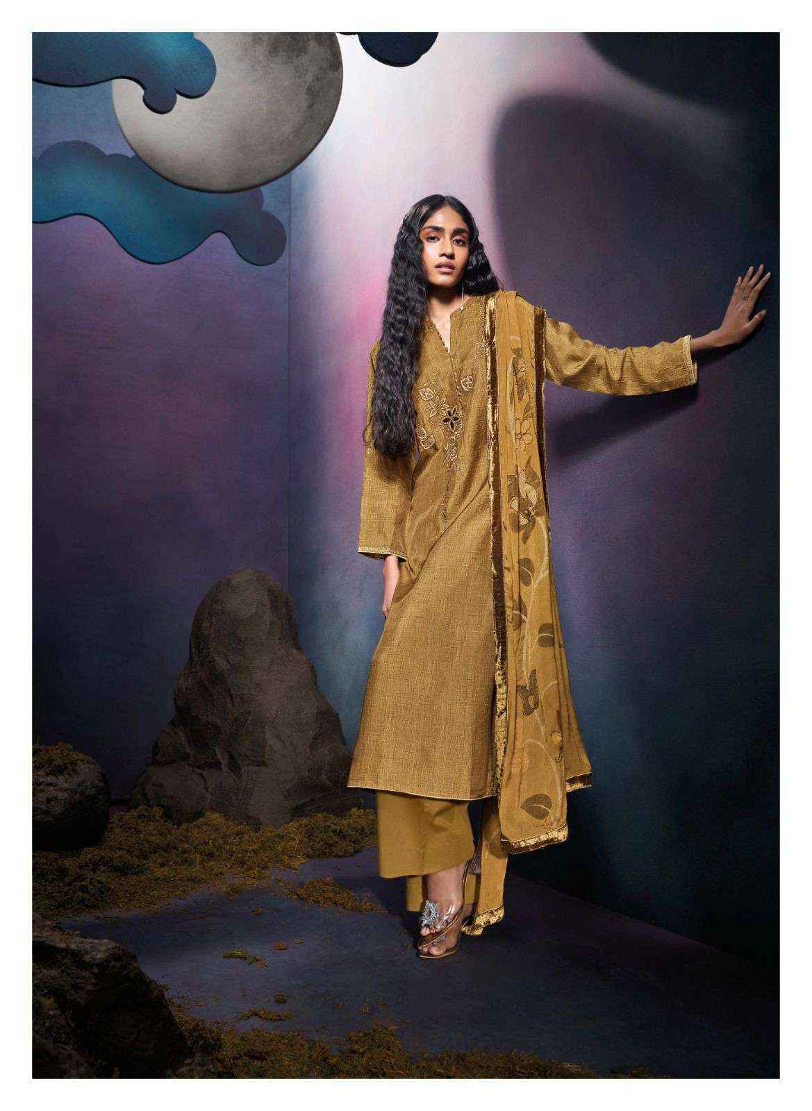 Ganga Kiansh Russian Silk Dress Material (6 pcs Catalogue)