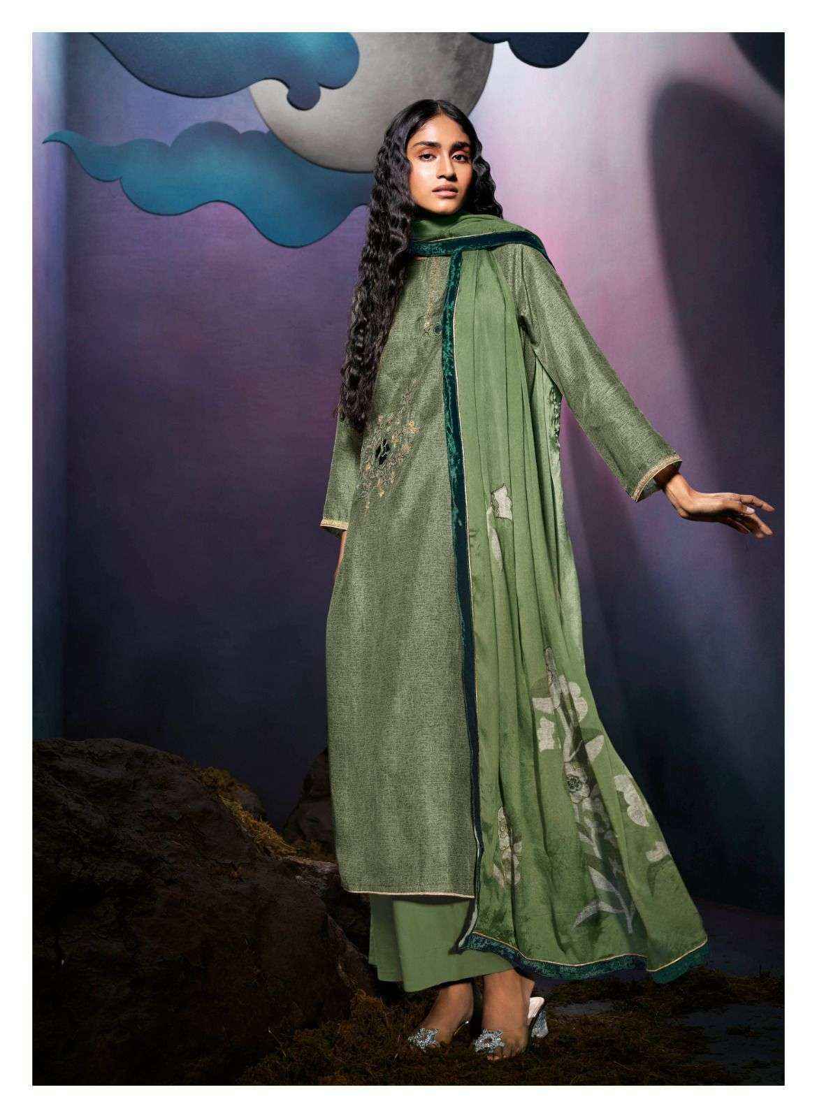 Ganga Kiansh Russian Silk Dress Material (6 pcs Catalogue)