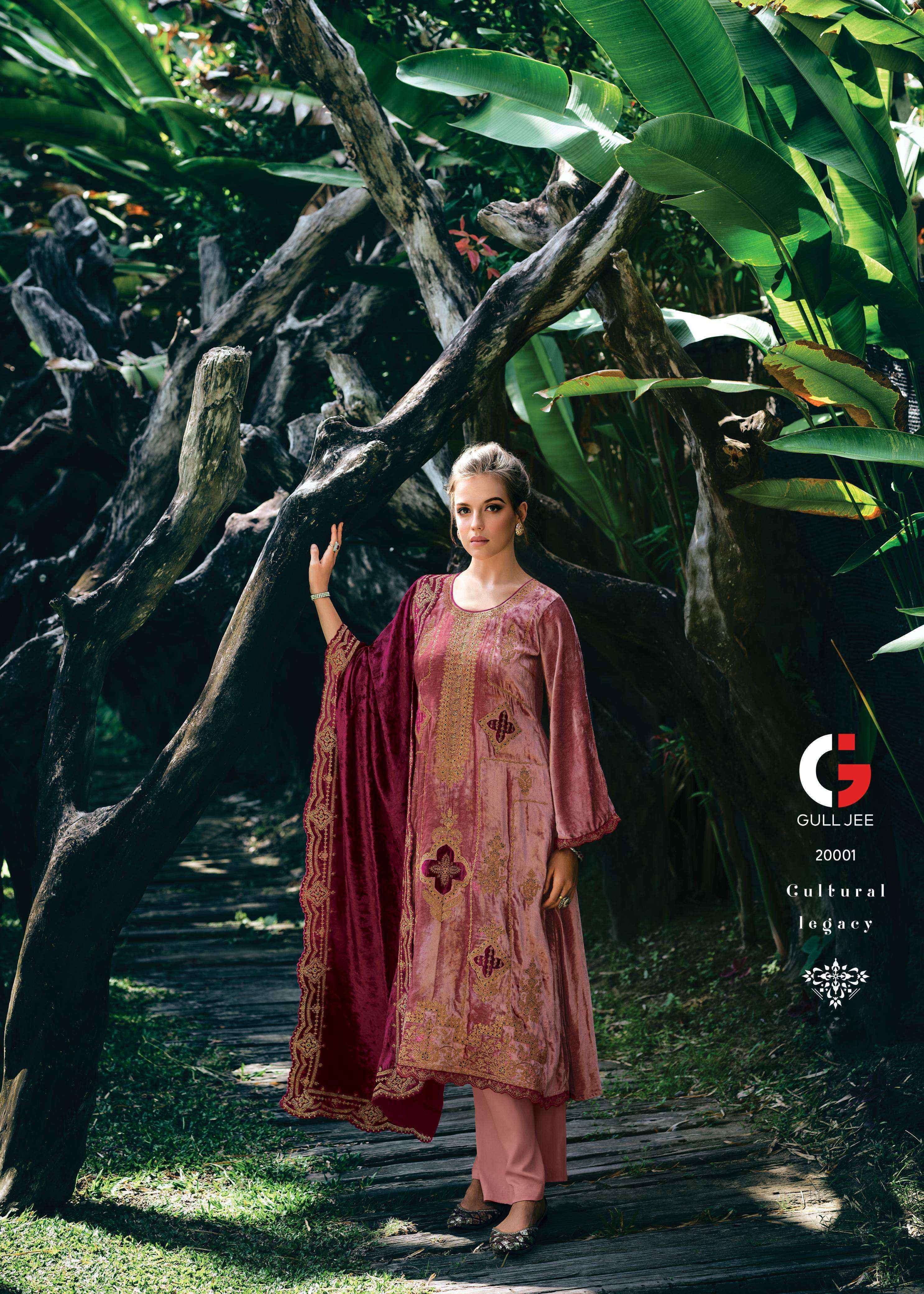 Gull Jee Nasreen Velvet Dress Material (6 pcs Catalogue)