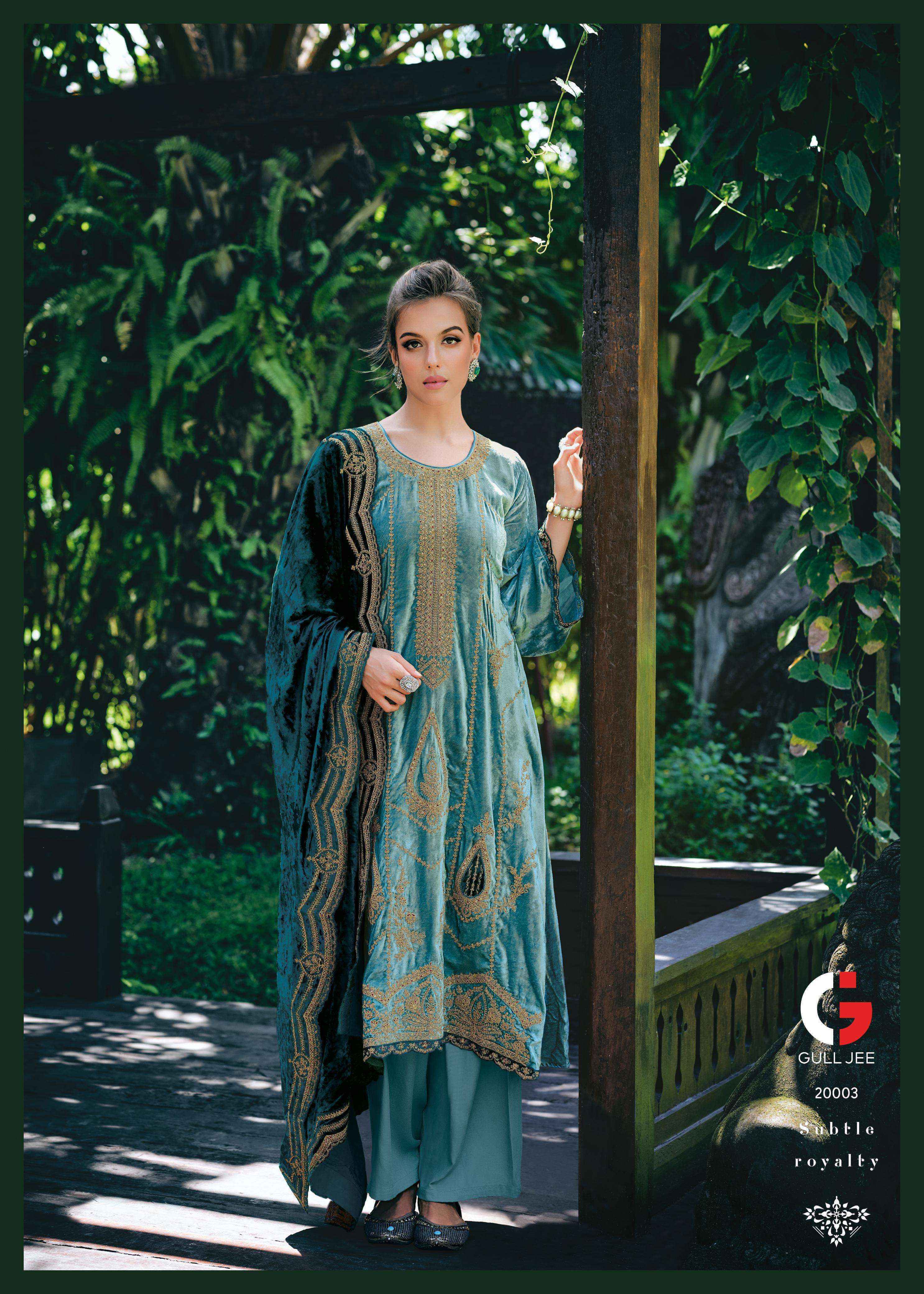 Gull Jee Nasreen Velvet Dress Material (6 pcs Catalogue)