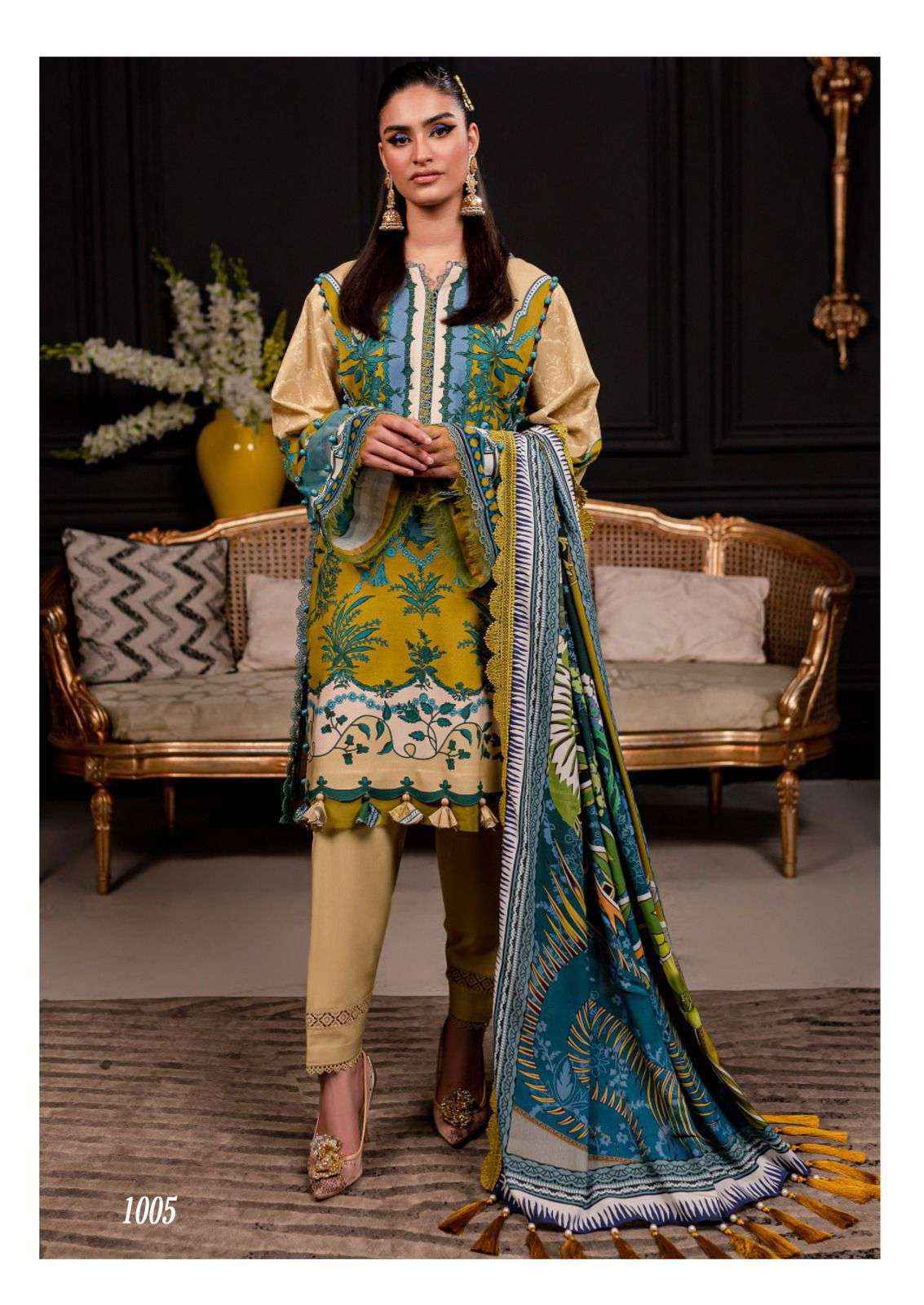 Hala Azure Vol-1 Lawn Cotton Dress Material (6 pcs Catalogue)