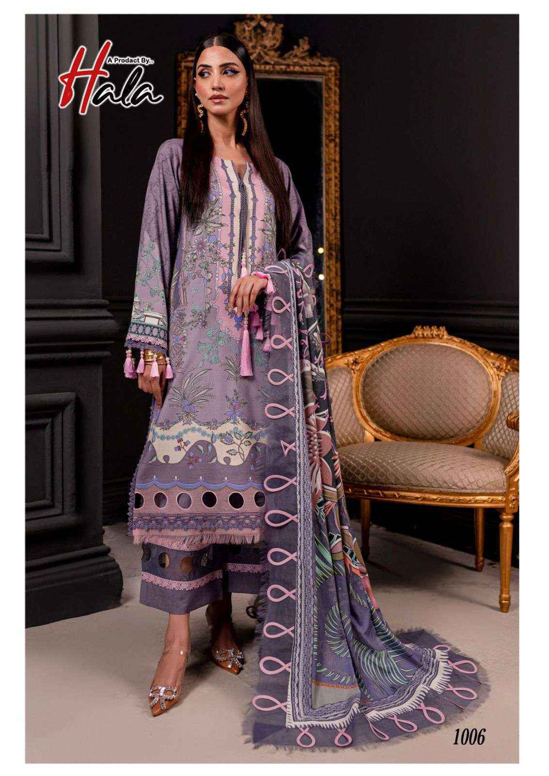Hala Azure Vol-1 Lawn Cotton Dress Material (6 pcs Catalogue)