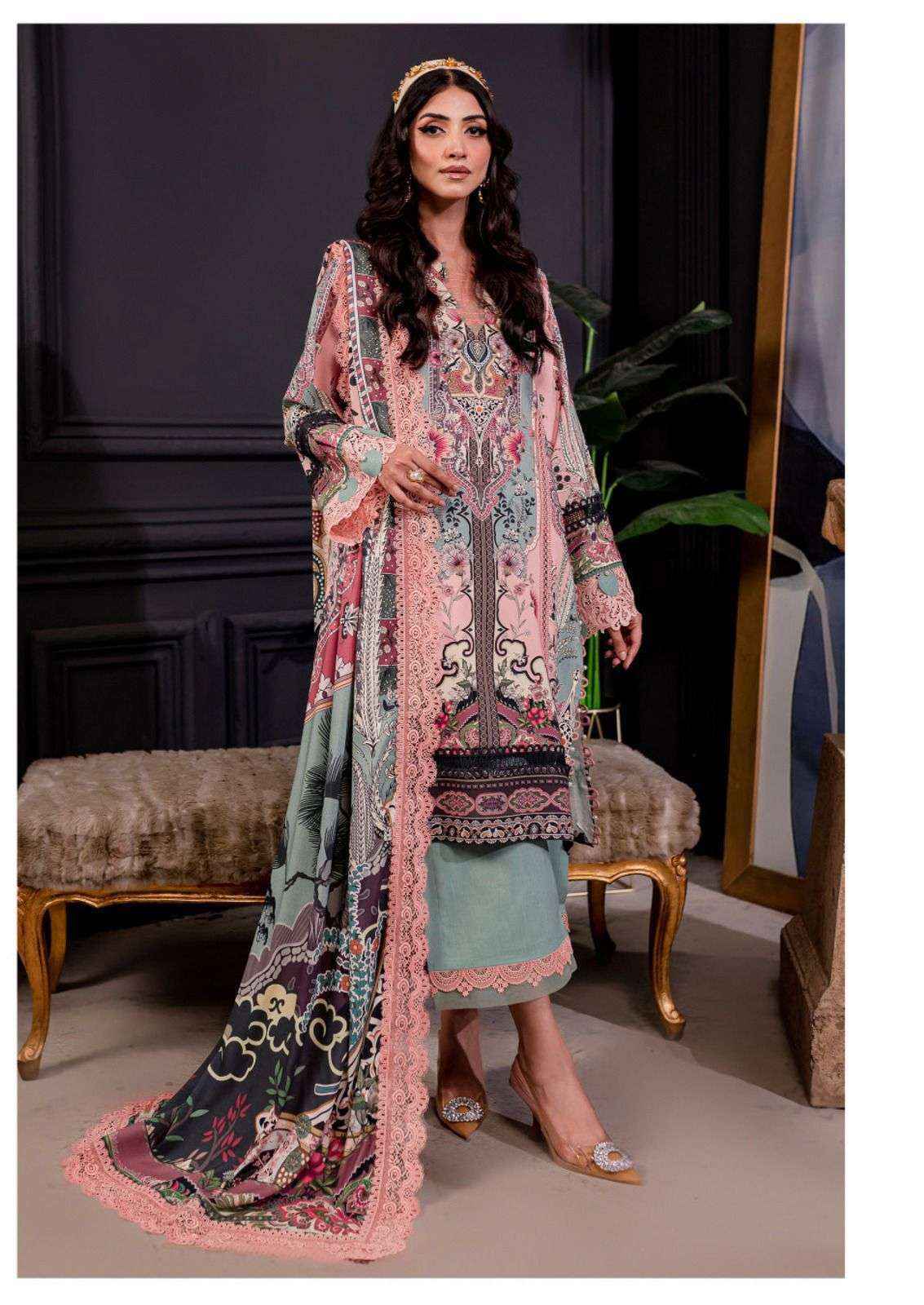 Hala Azure Vol-1 Lawn Cotton Dress Material (6 pcs Catalogue)
