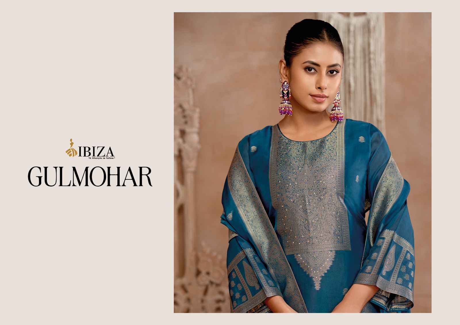 Ibiza Gulmohar Pure Banglory Silk Dress Material (4 pcs Catalogue)
