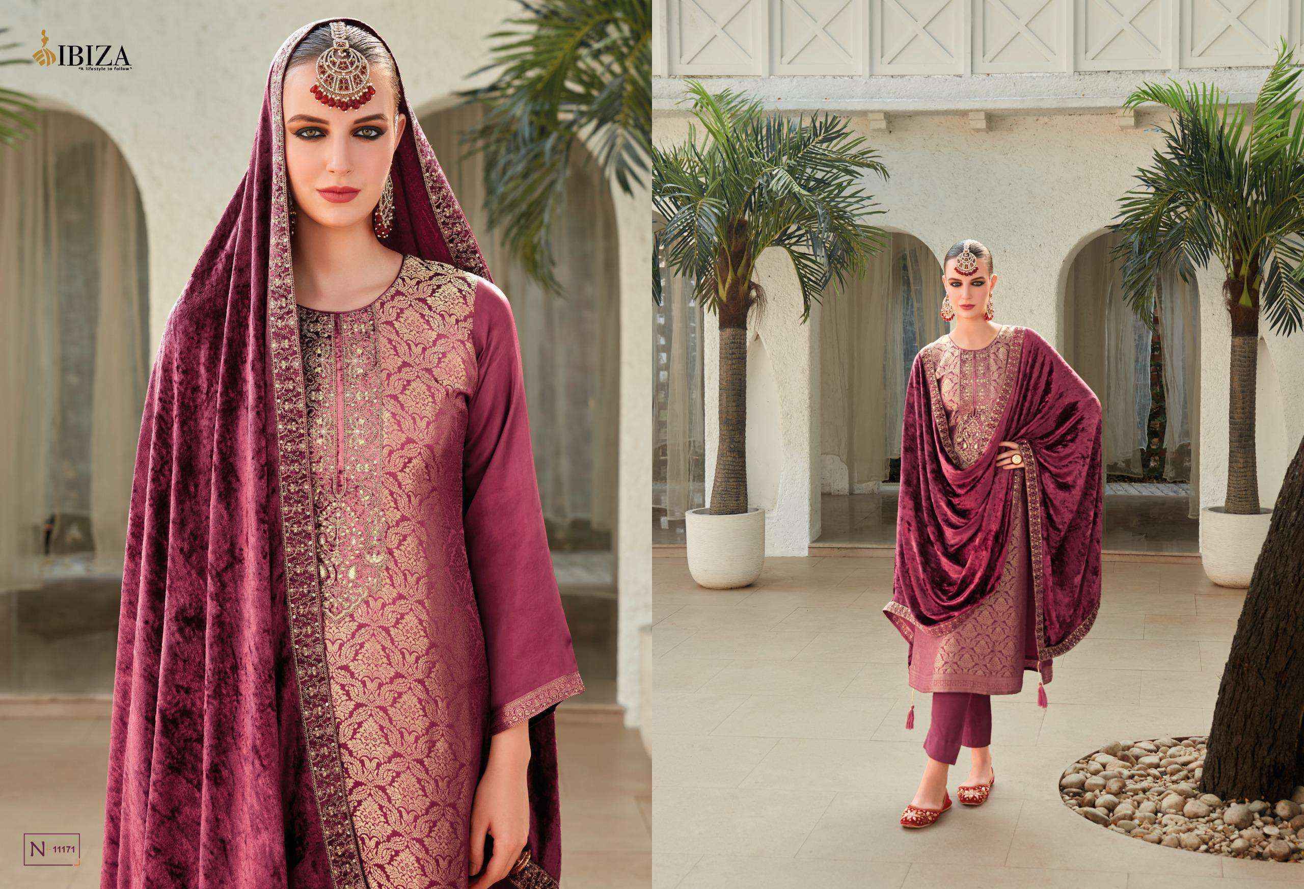 Ibiza Sadgi Silk Jacquard Dress Material 6 pcs Catalogue