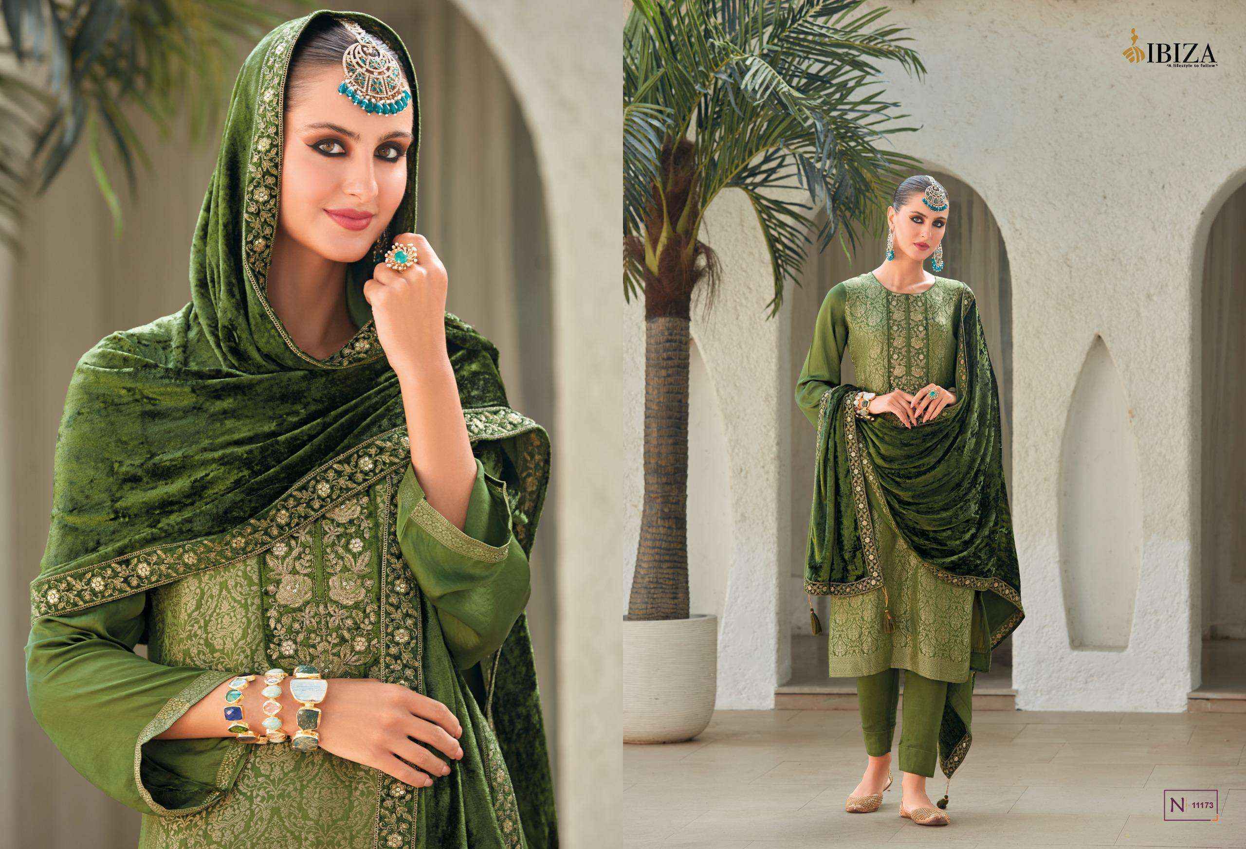Ibiza Sadgi Silk Jacquard Dress Material 6 pcs Catalogue