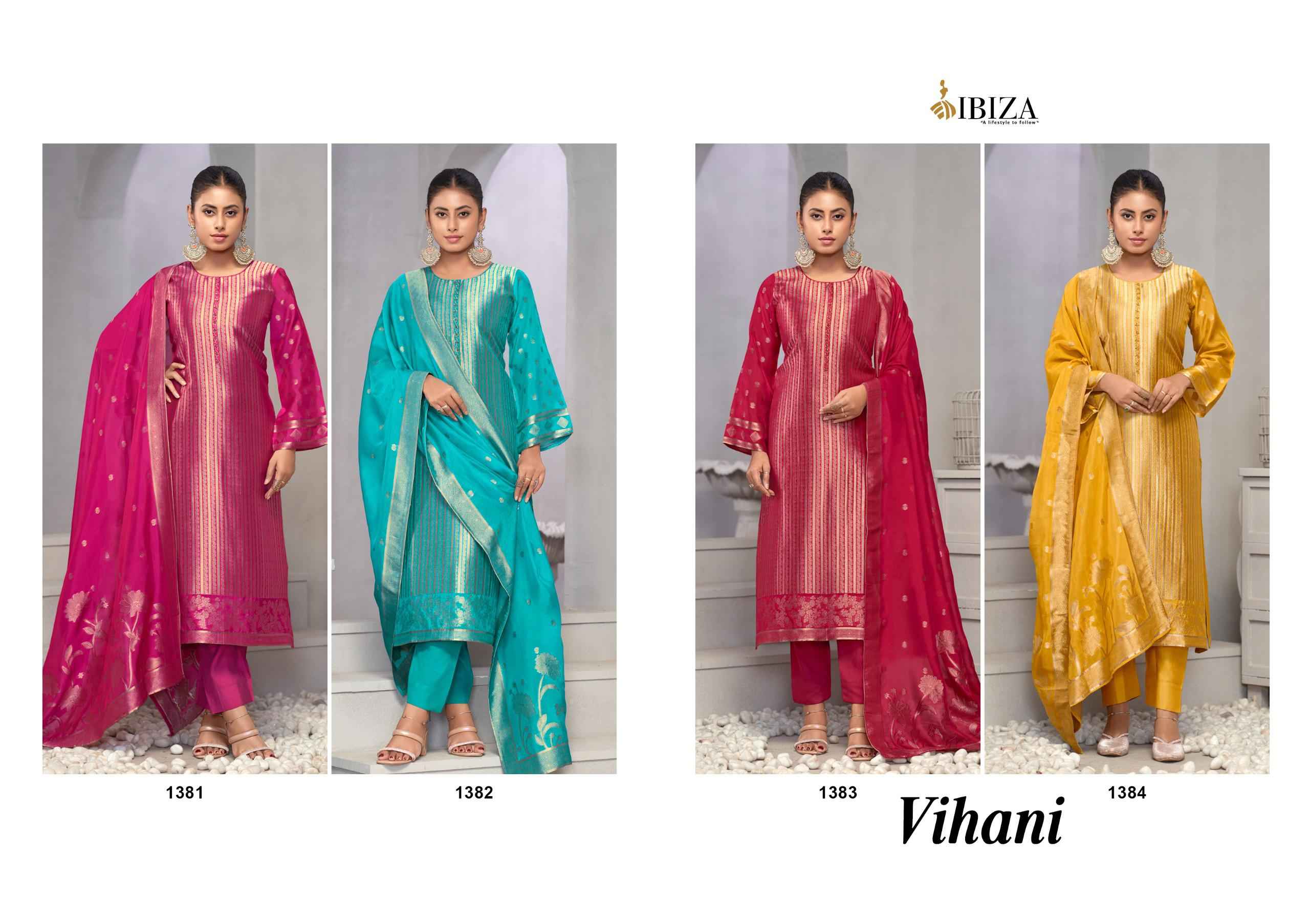 Ibiza Vihani Pure Banglory Silk Dress Material (4 pcs Catalogue)