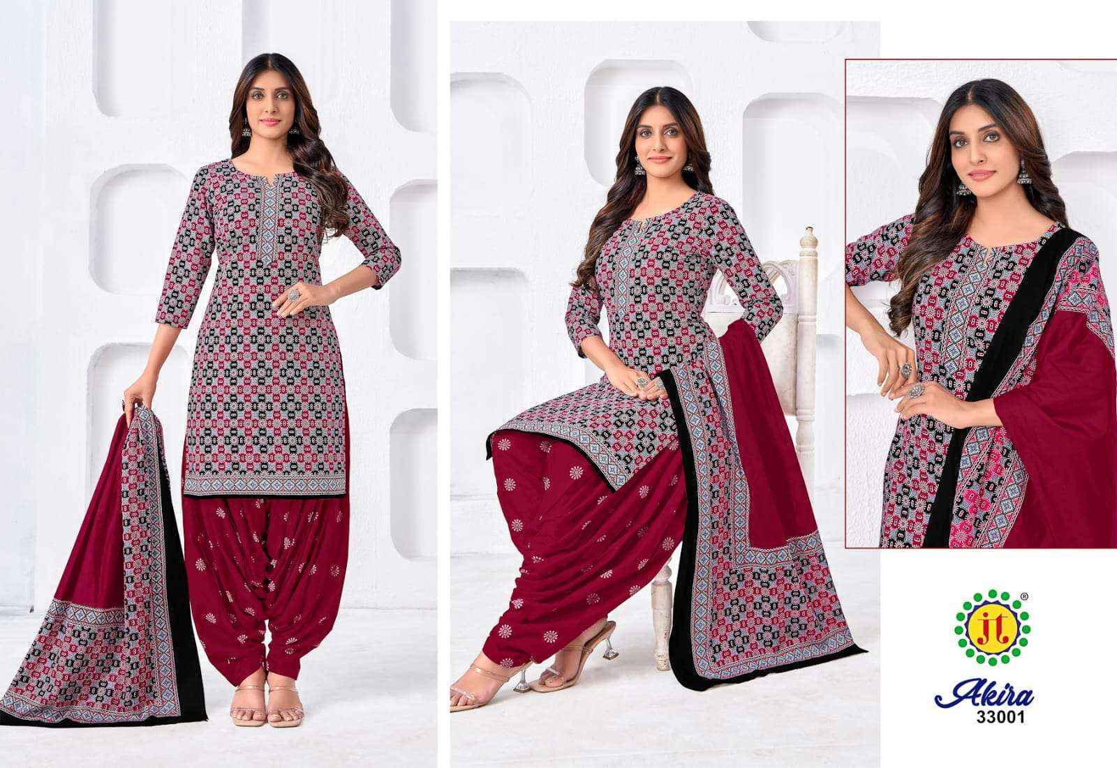 Jt Akira Vol 33 Cotton Dress Material 15 pcs Catalogue