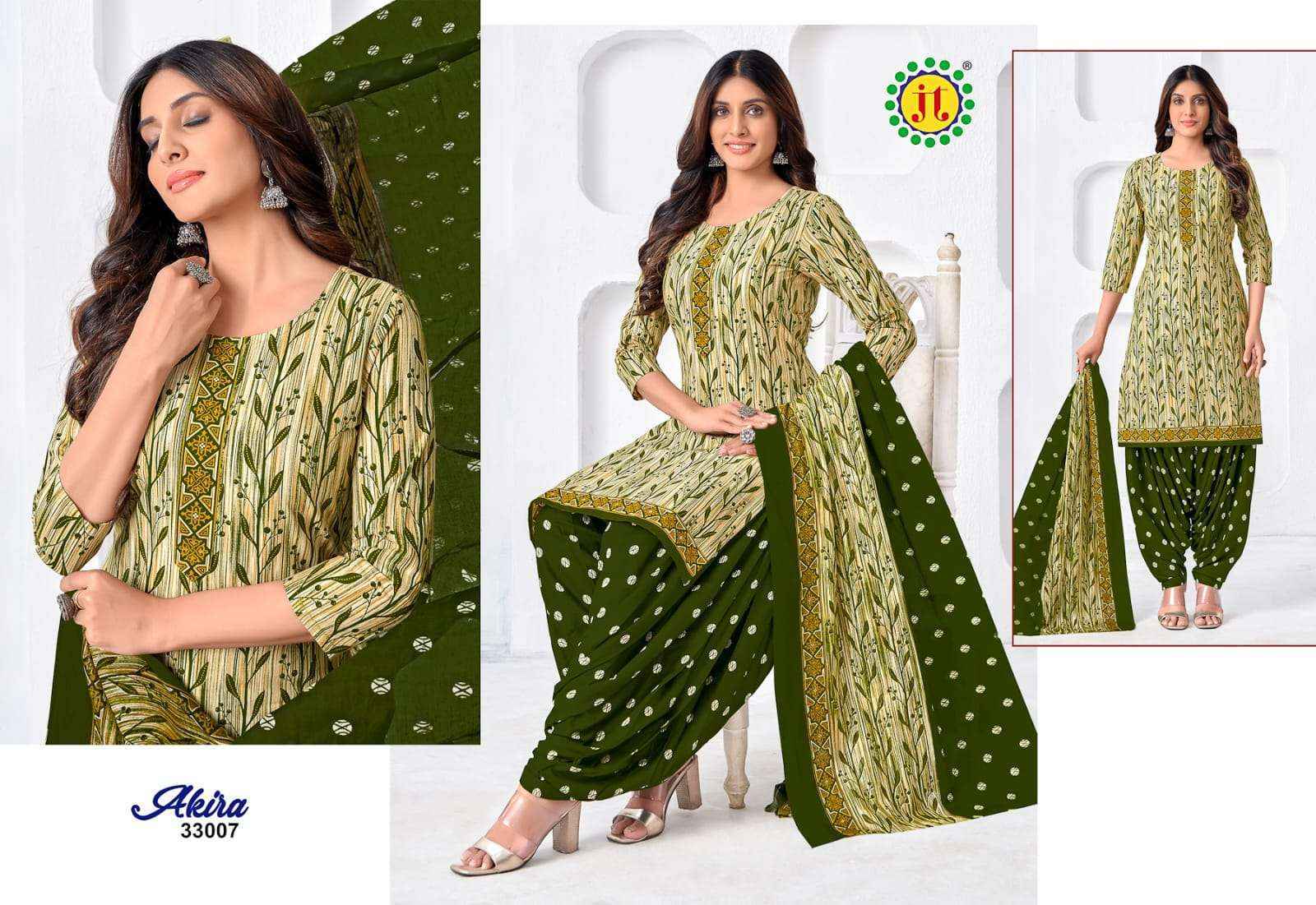 Jt Akira Vol 33 Cotton Dress Material 15 pcs Catalogue