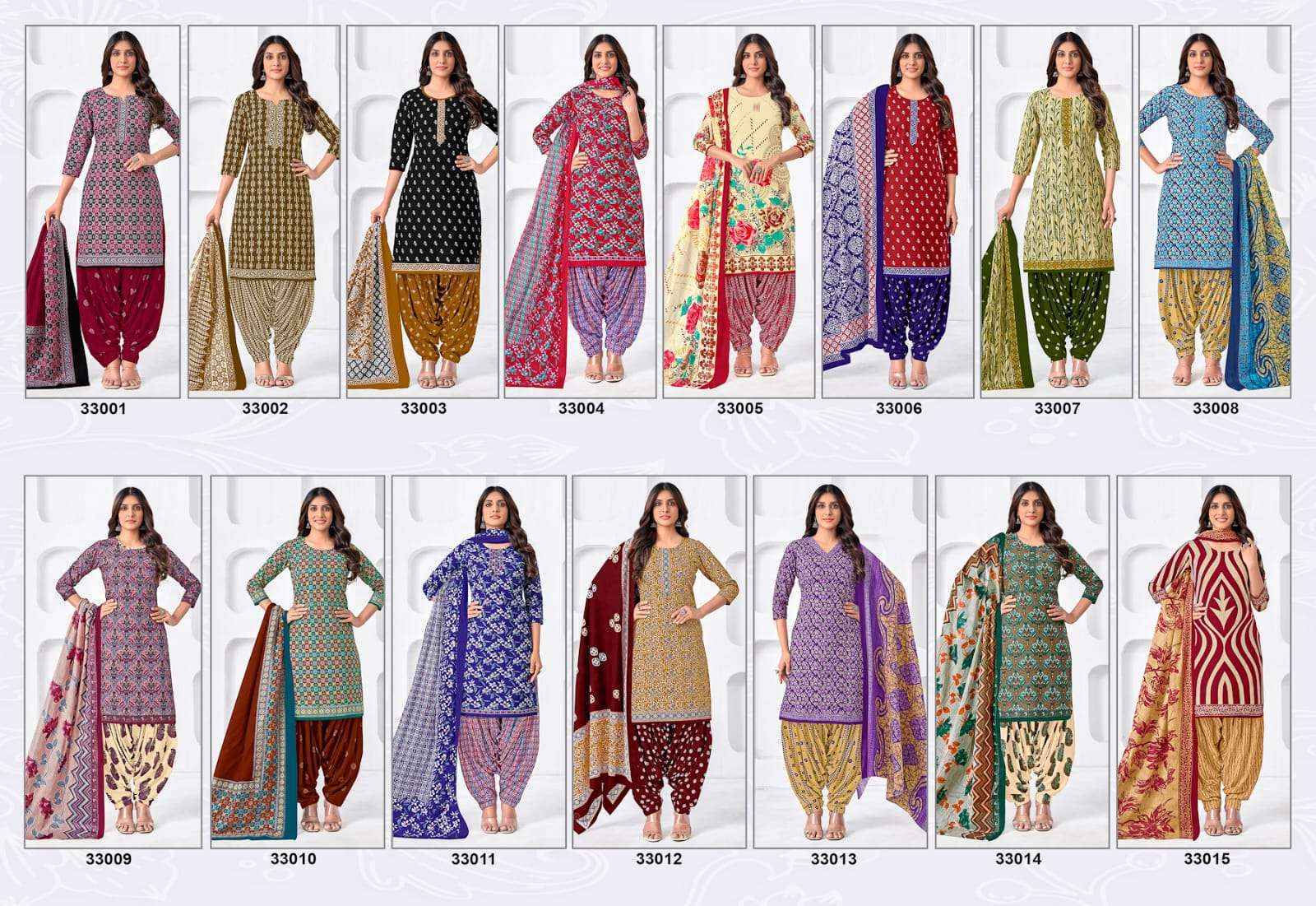 Jt Akira Vol 33 Cotton Dress Material 15 pcs Catalogue