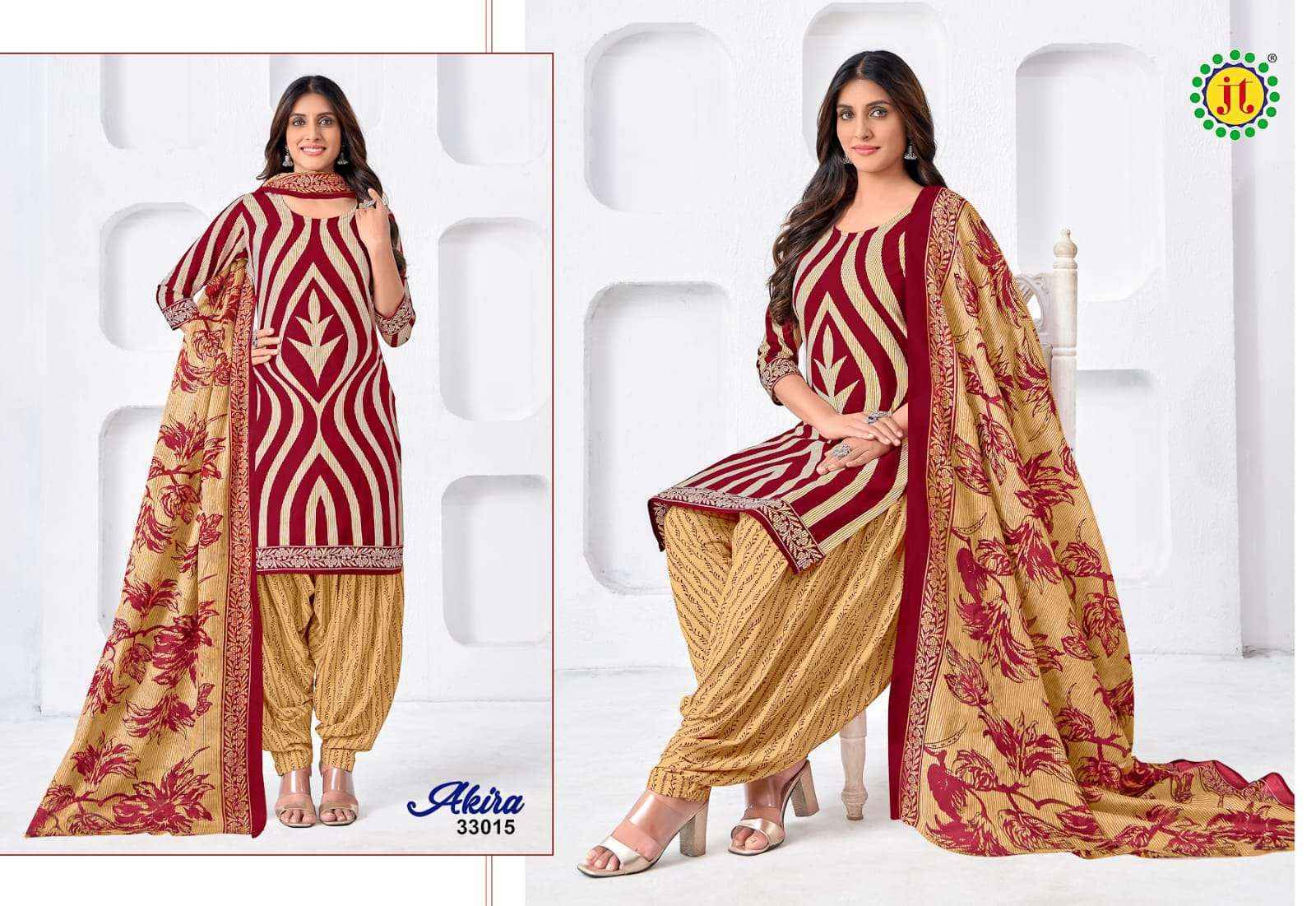 Jt Akira Vol 33 Cotton Dress Material 15 pcs Catalogue