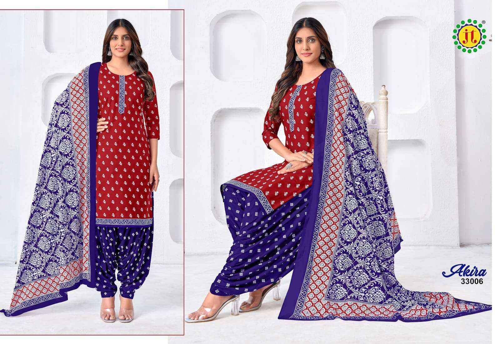 Jt Akira Vol 33 Cotton Dress Material 15 pcs Catalogue