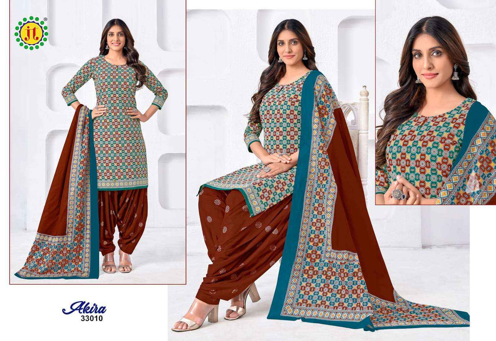 Jt Akira Vol 33 Cotton Dress Material 15 pcs Catalogue