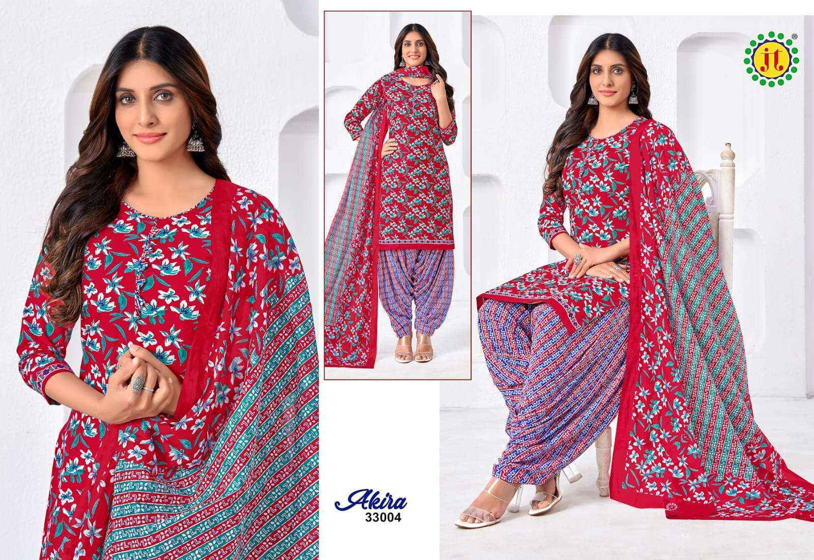 Jt Akira Vol 33 Cotton Dress Material 15 pcs Catalogue