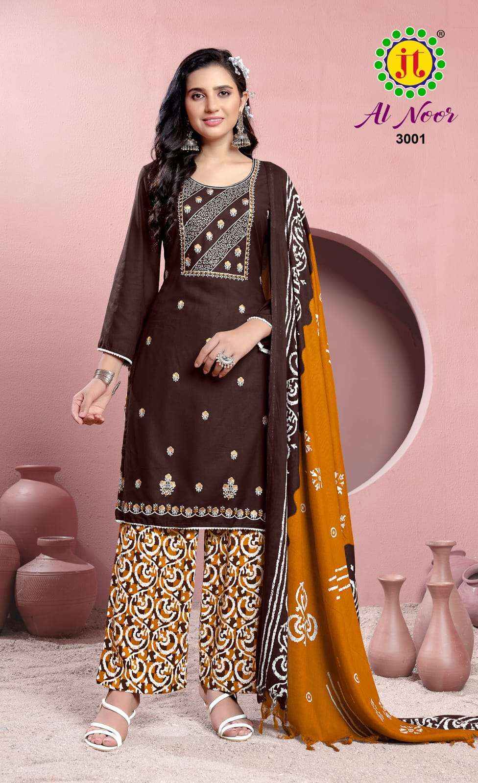 Jt Al Noor Vol-3 Rayon Dress Material (5 pcs Catalogue)
