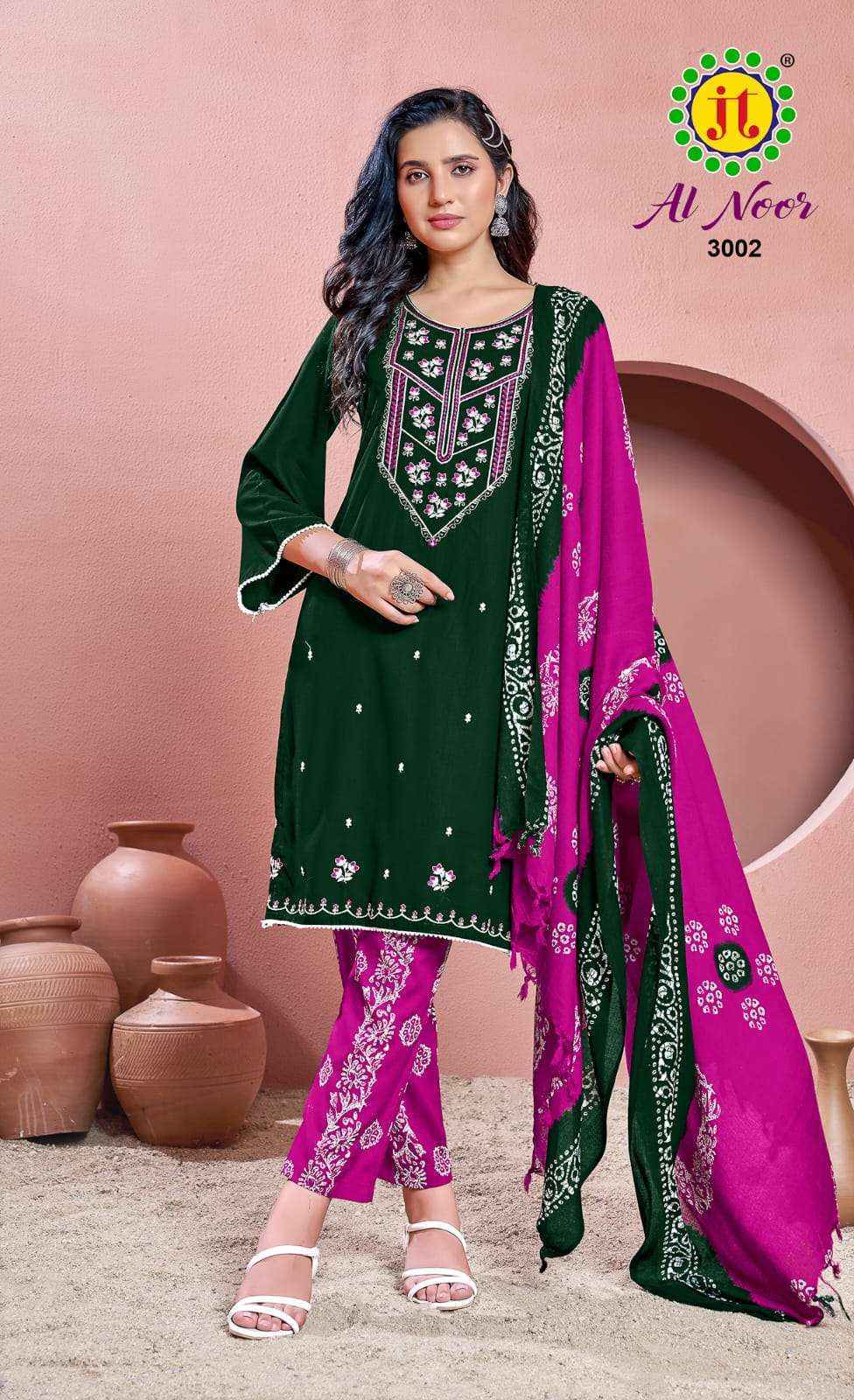 Jt Al Noor Vol-3 Rayon Dress Material (5 pcs Catalogue)