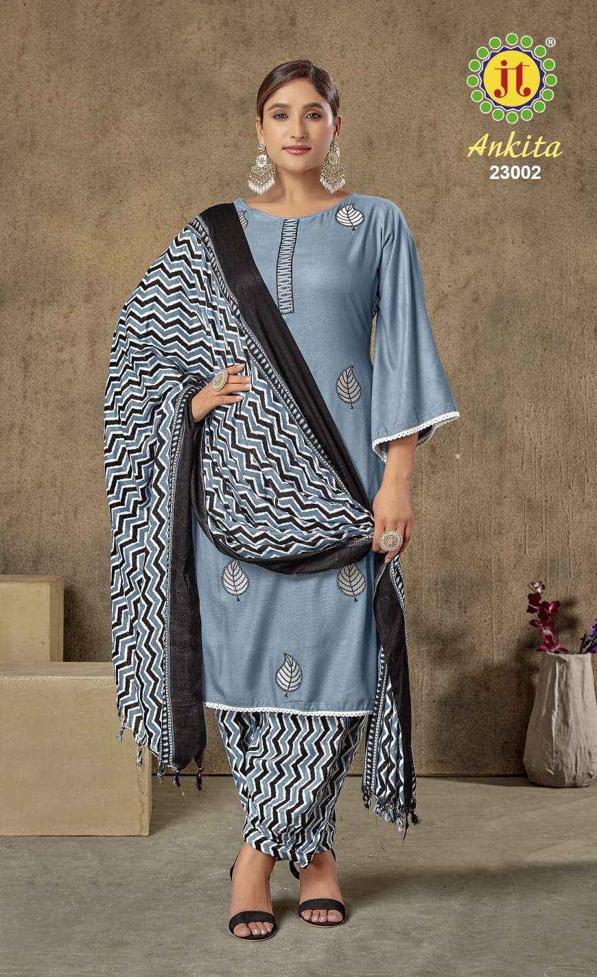 Jt Ankita Vol-23 Rayon Dress Material (5 pcs Catalogue)