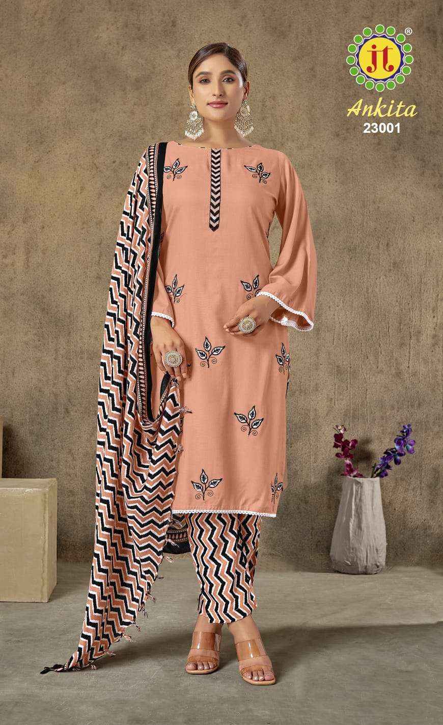 Jt Ankita Vol-23 Rayon Dress Material (5 pcs Catalogue)