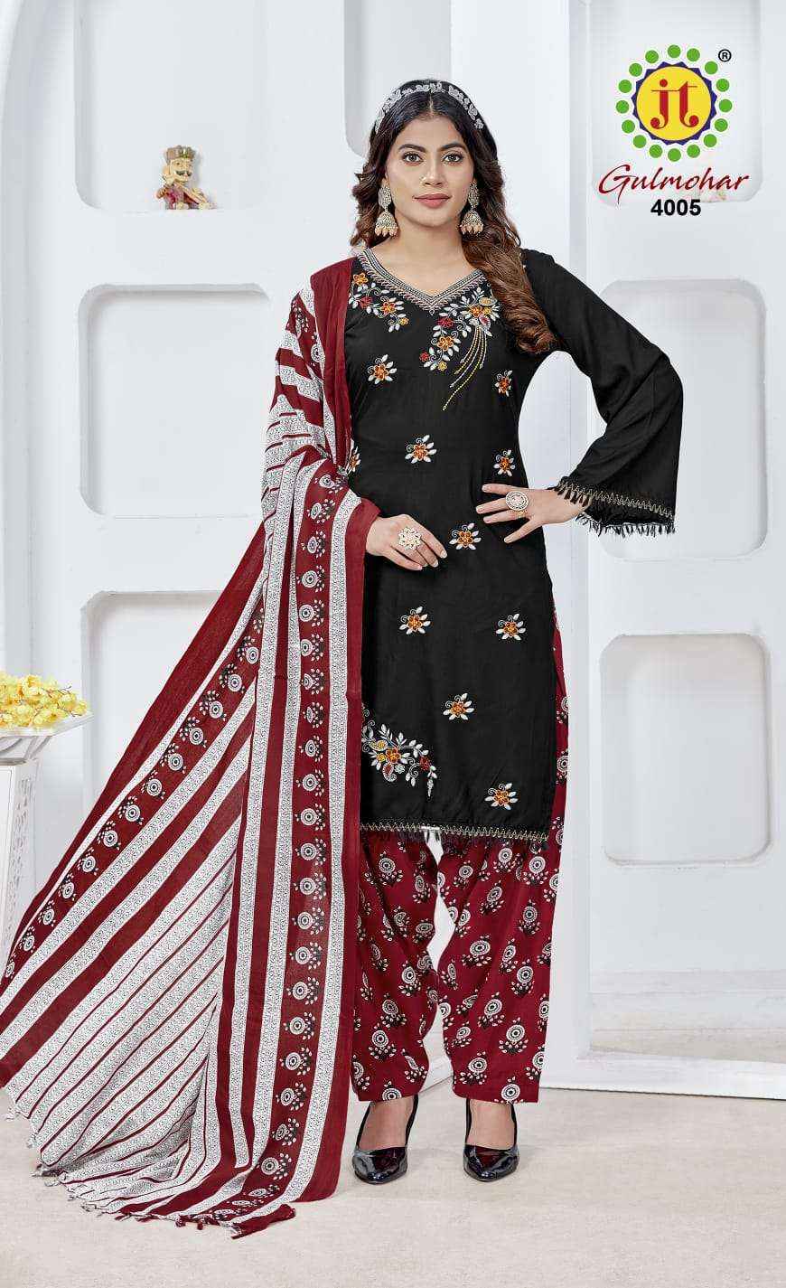 Jt Gulmohar Vol-4 Rayon Dress Material (5 pcs Catalogue)
