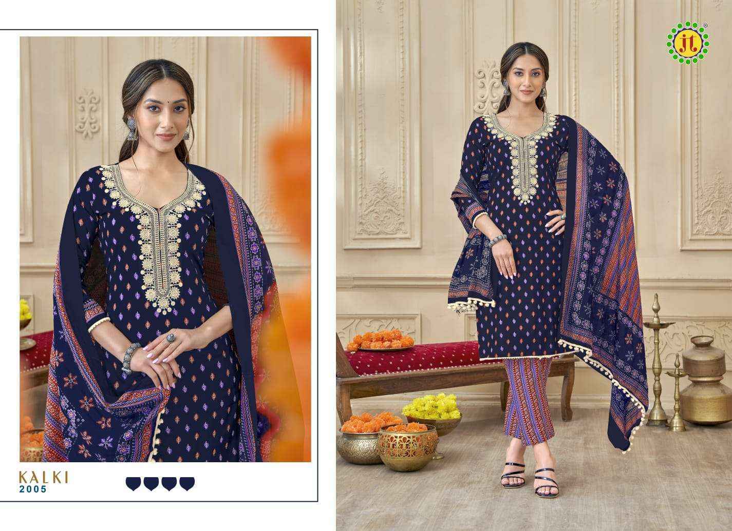 Jt Kalki Vol-2 Cotton Dress Material (10 pcs Catalogue)