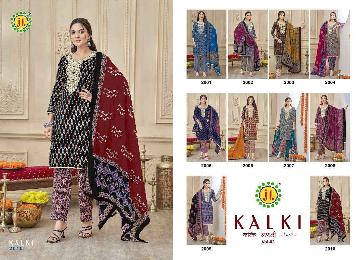 Jt Kalki Vol-2 Cotton Dress Material (10 pcs Catalogue)